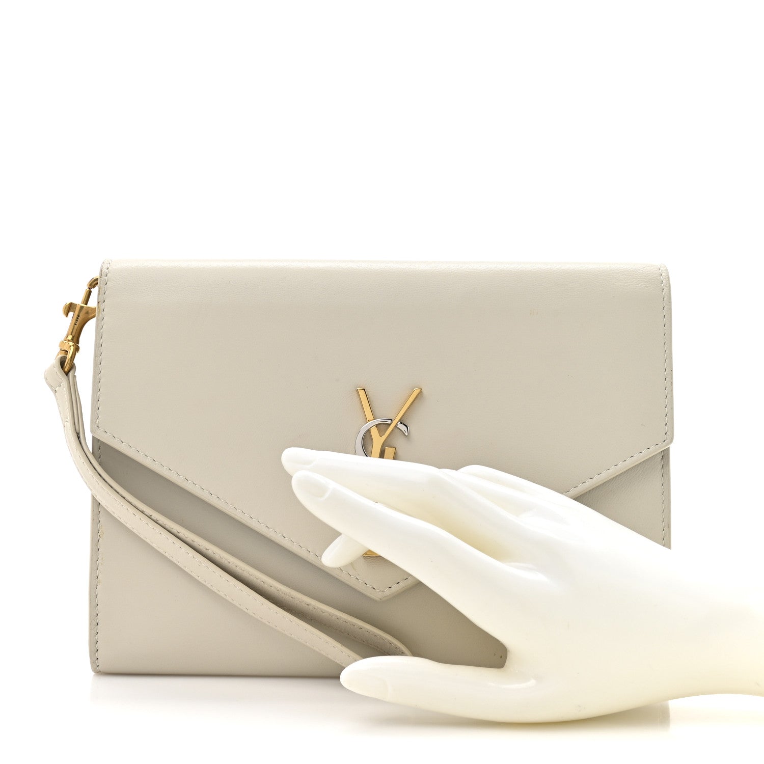 Nappa Monogram Cassandre Flap Pouch Crema Soft