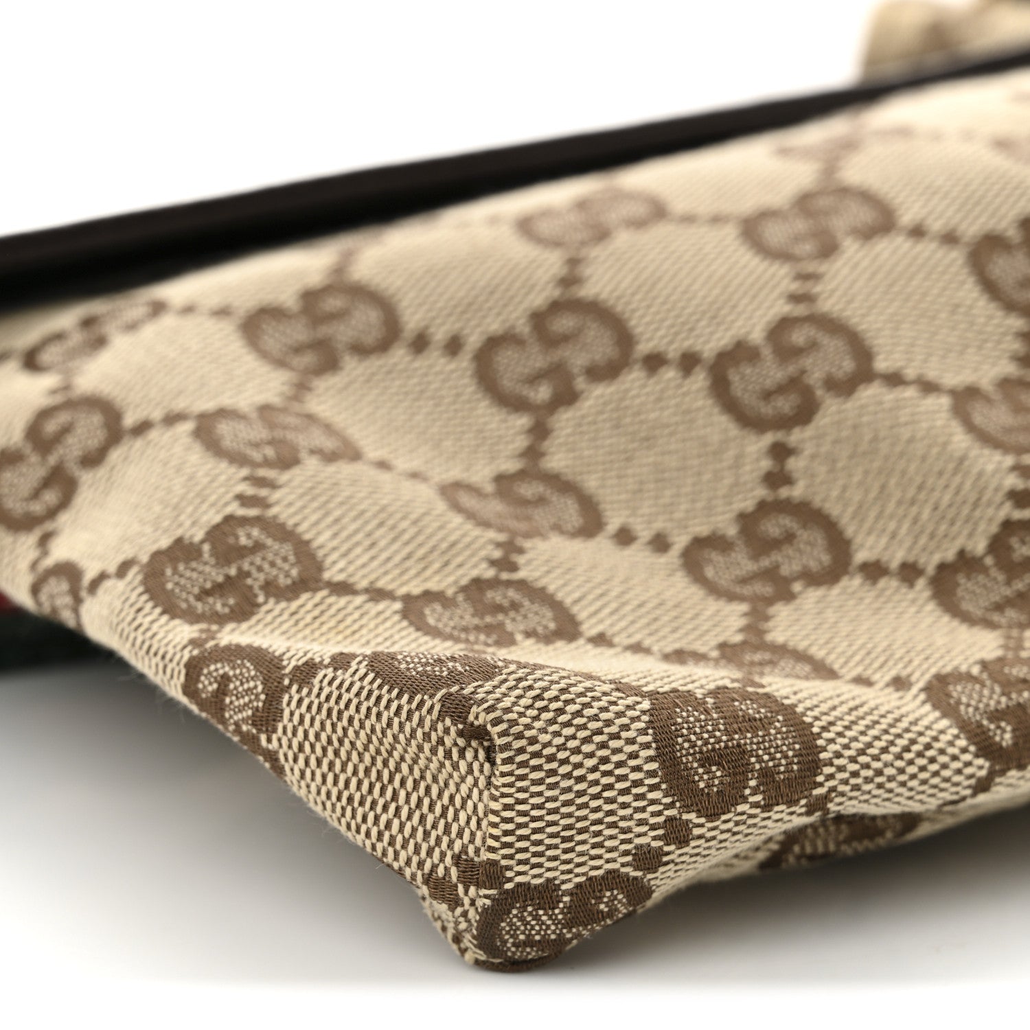 GG Monogram Web Double Pocket Belt Bag Dark Brown