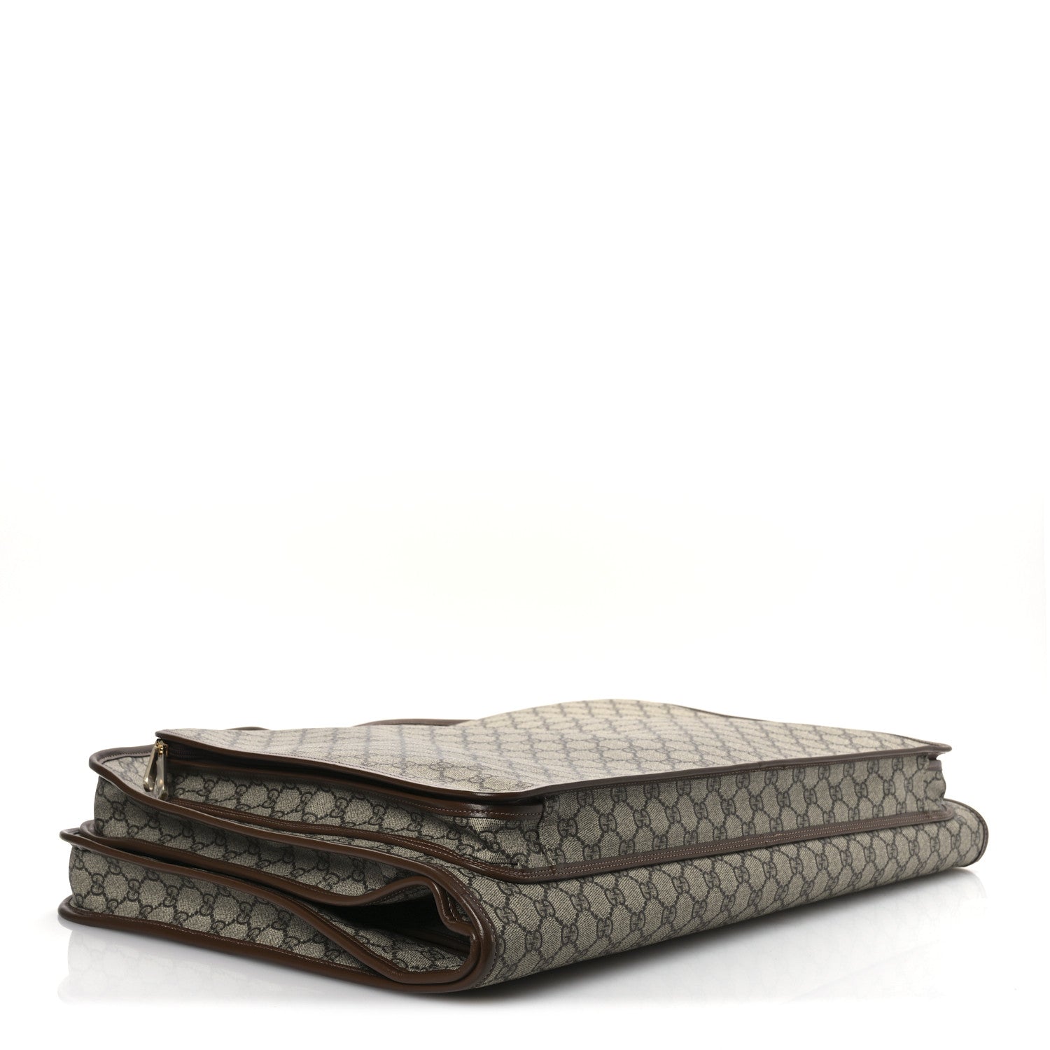 GG Supreme Monogram Azalea Calfskin Retro Interlocking G Hanger Garment Bag Beige Ebony Brown Sugar