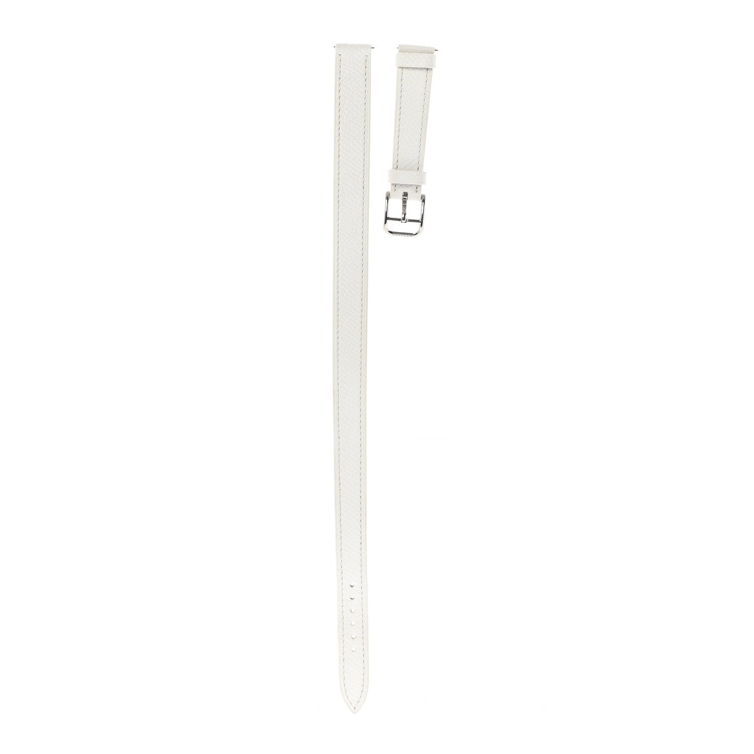 Epsom Heure H Hour Watch PM Double Tour Strap White