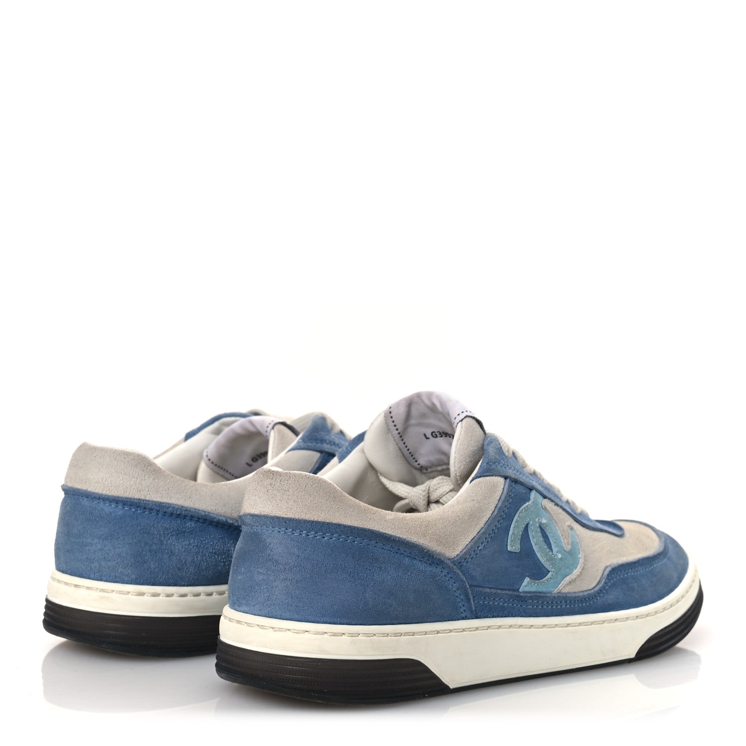 Suede Kidskin Womens CC Sneakers 37 White Blue