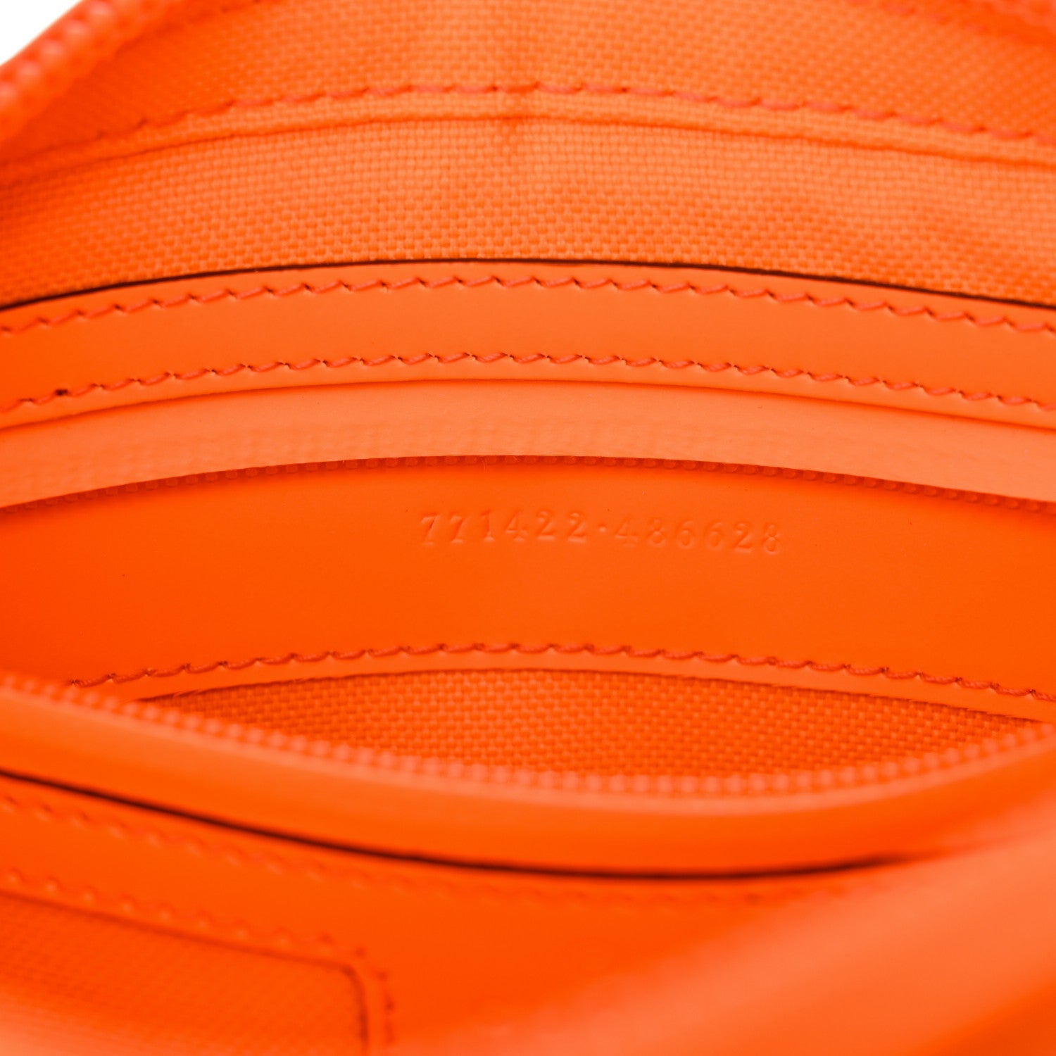 Rubber Effect Monogram GG Belt Bag New Orange Fluo