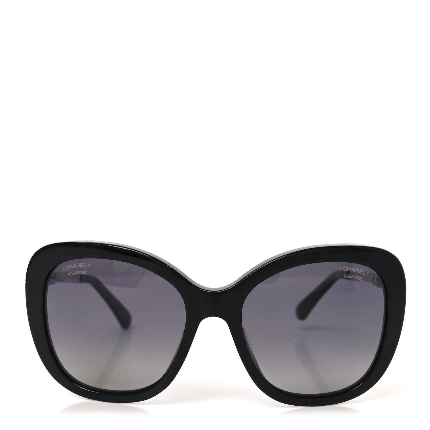 Acetate Polarized Butterfly Winter Pearl Sunglasses 5339-H-A Black