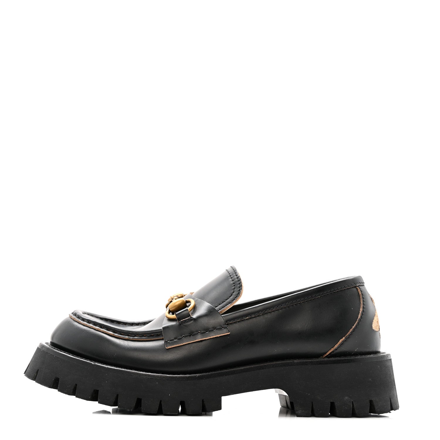 Cordovan Lux Womens Harald Horsebit 25mm Platform Loafers 37.5 Black