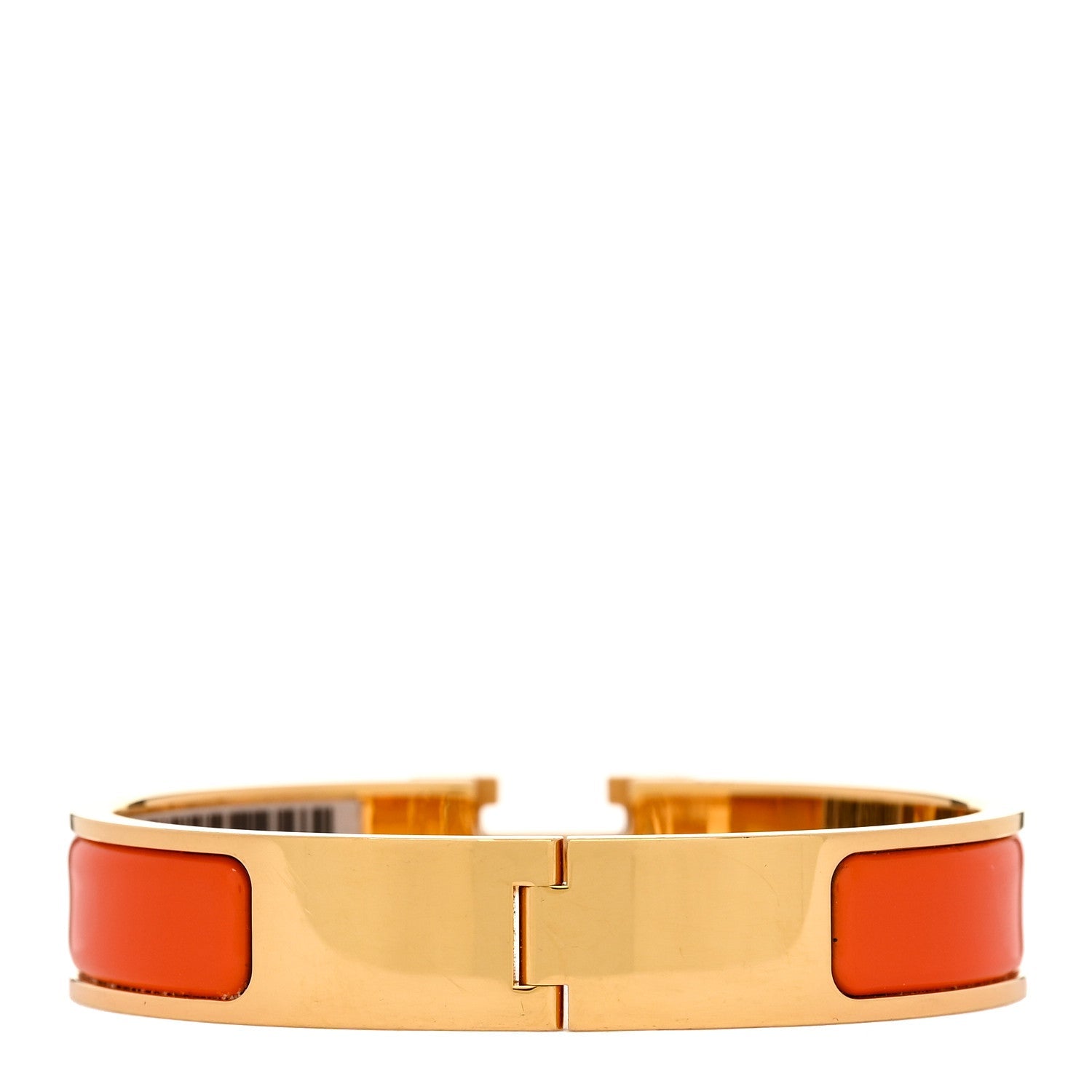 Enamel Narrow Clic Clac H Bracelet PM Orange