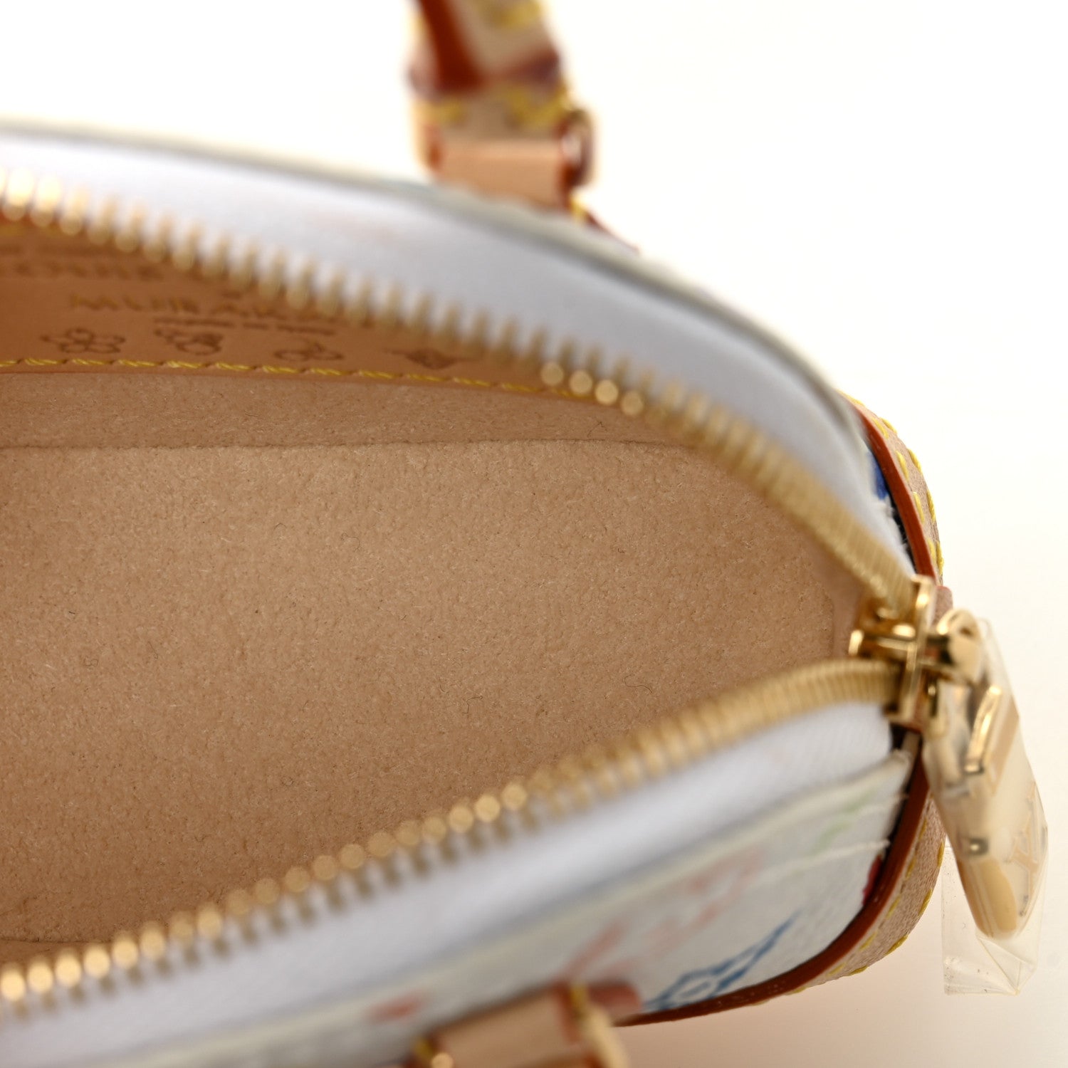 LV x TM Monogram Multicolor Micro Alma Bag Charm White