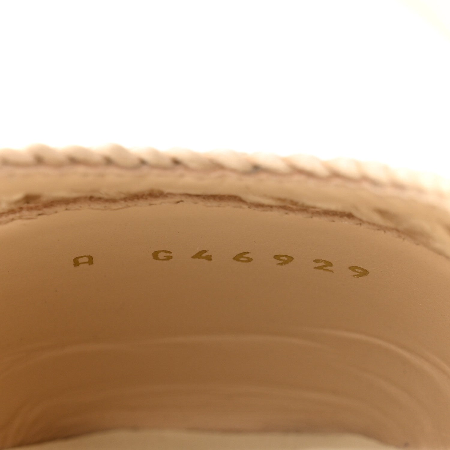 Satin Braided Slingback Flats 40.5 Beige