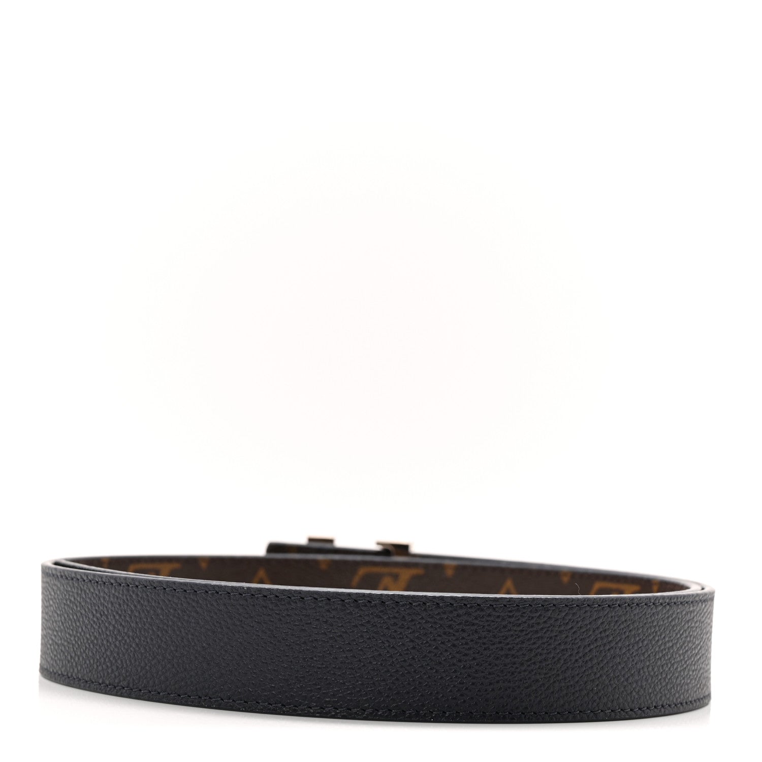 Calfskin Monogram 30mm LV Initiales Reversible Belt 80 32 Marine
