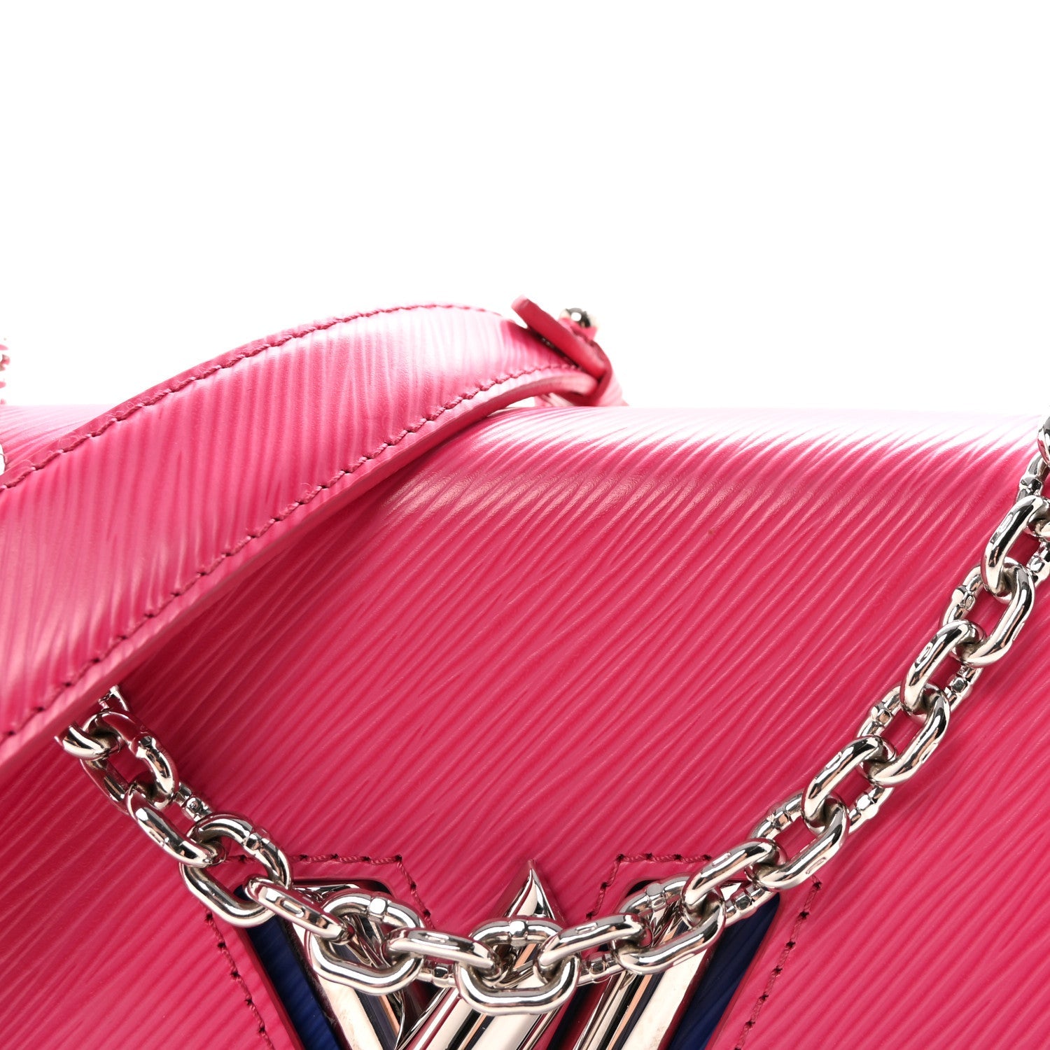 Epi Twist Shoulder Bag MM Pink Blue