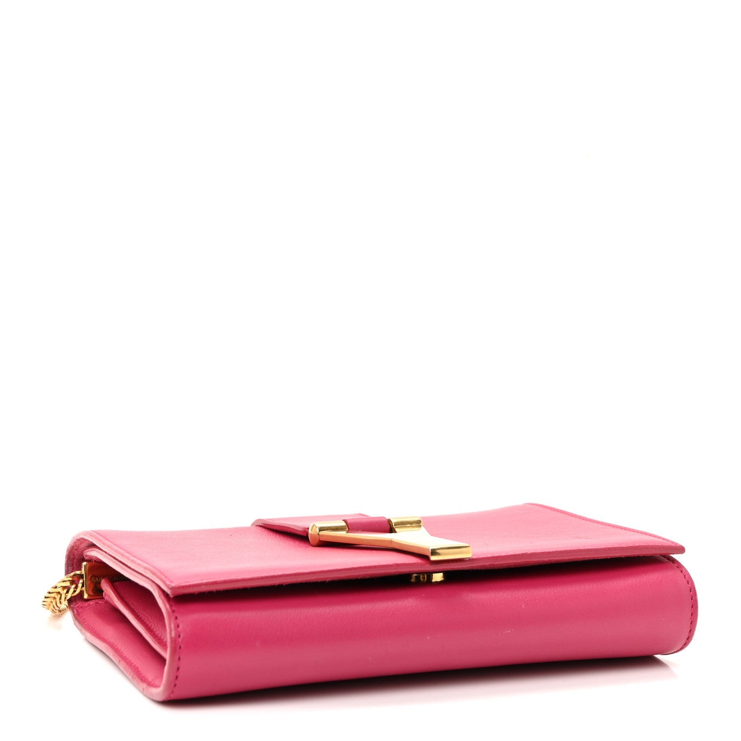 Calfskin Small Classic Y Satchel Fuchsia