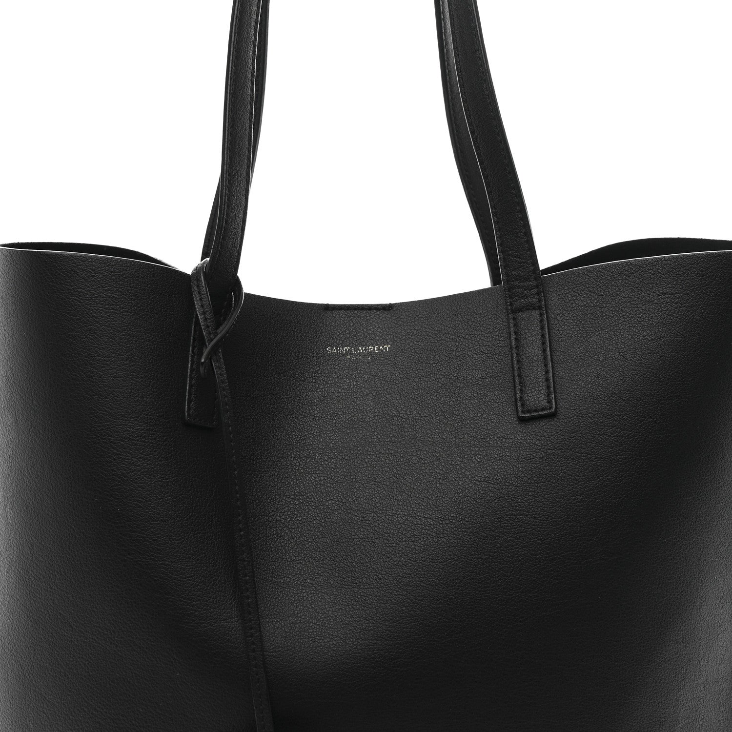 Calfskin Medium Shopping Tote Black