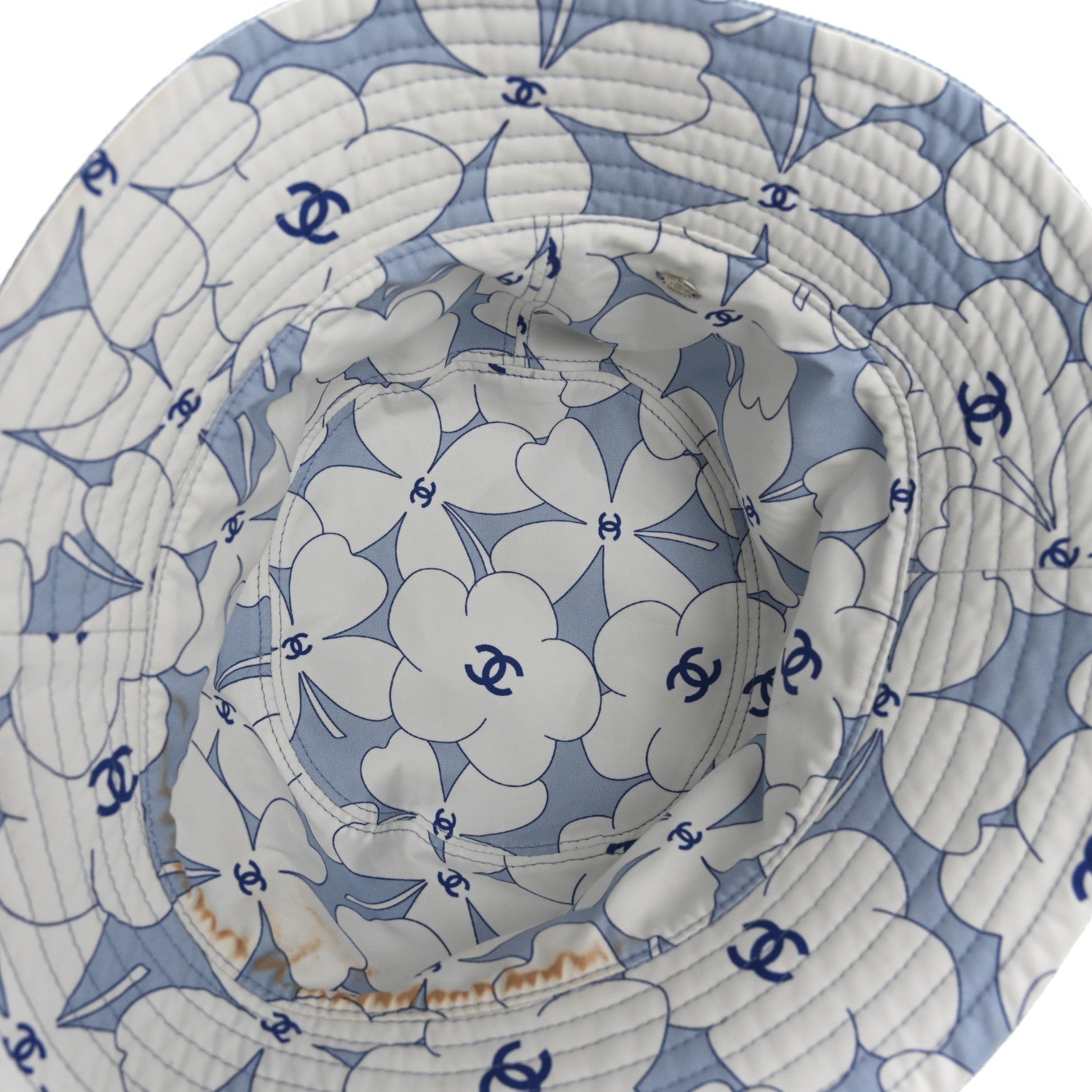 Denim Sequin Reversible Bucket Hat Blue