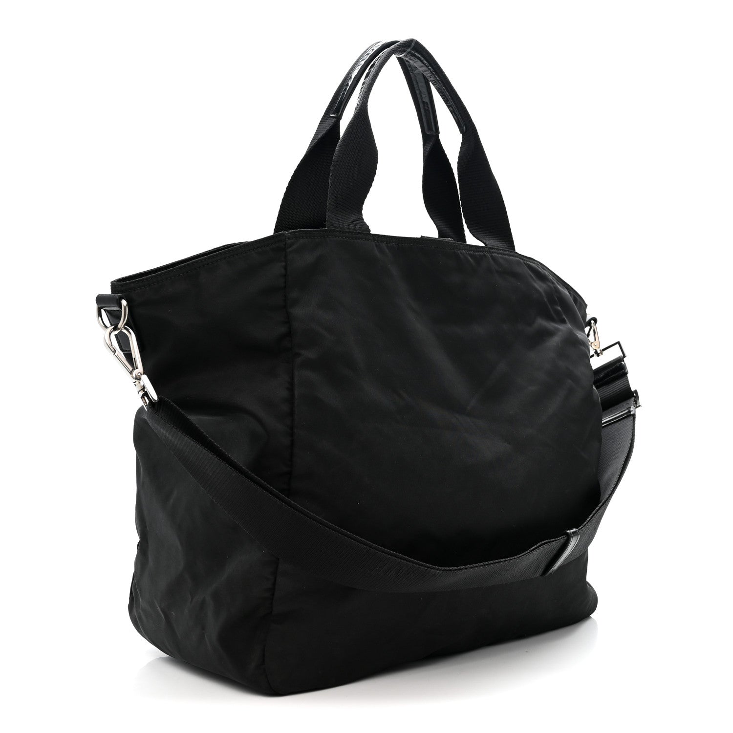 Tessuto Nylon Zip Convertible Tote Black