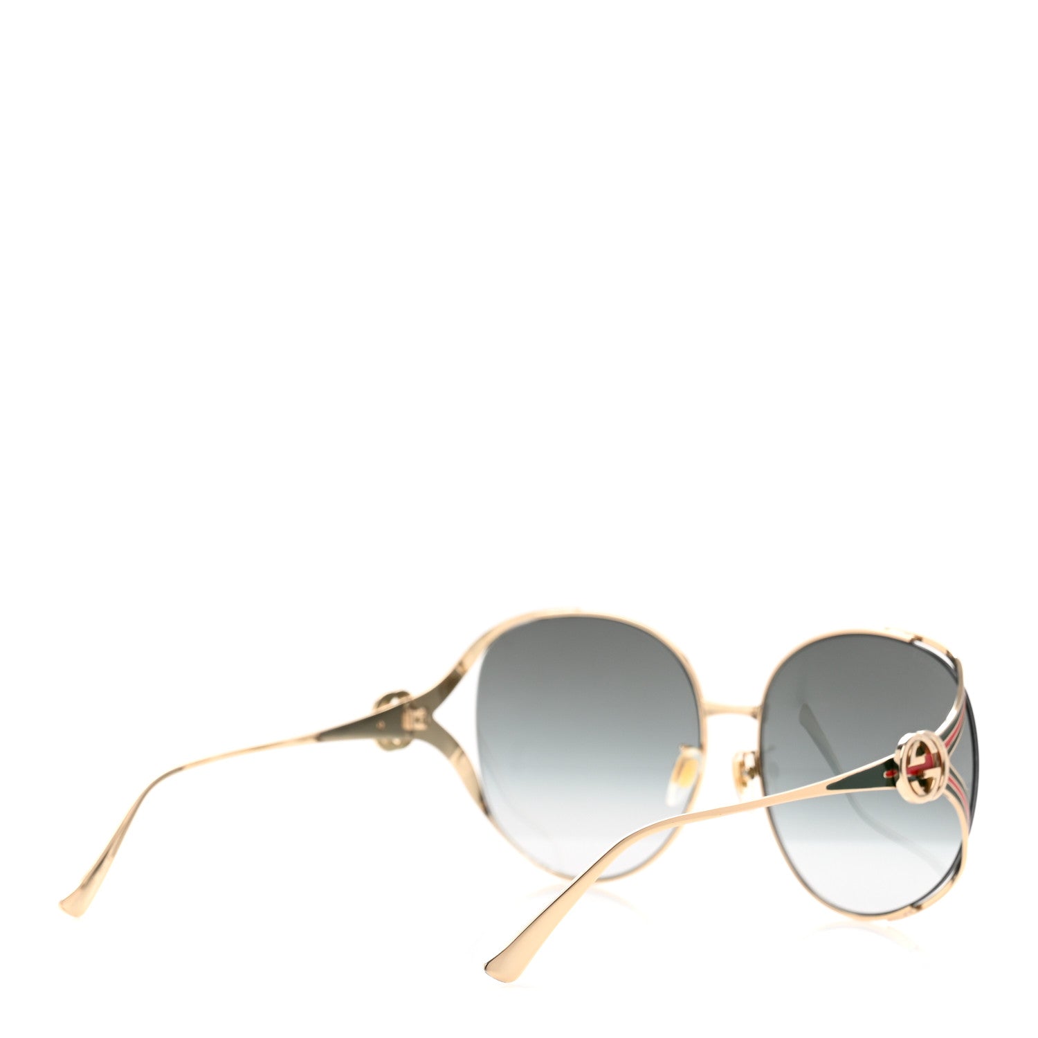 Metal Oversized Round Frame GG0225S Sunglasses Gold