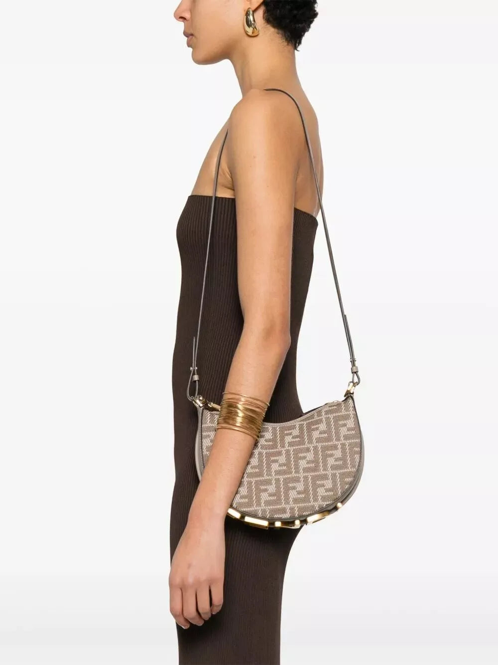 Fendigraphy FF Mini Jacquard Shoulder Bag