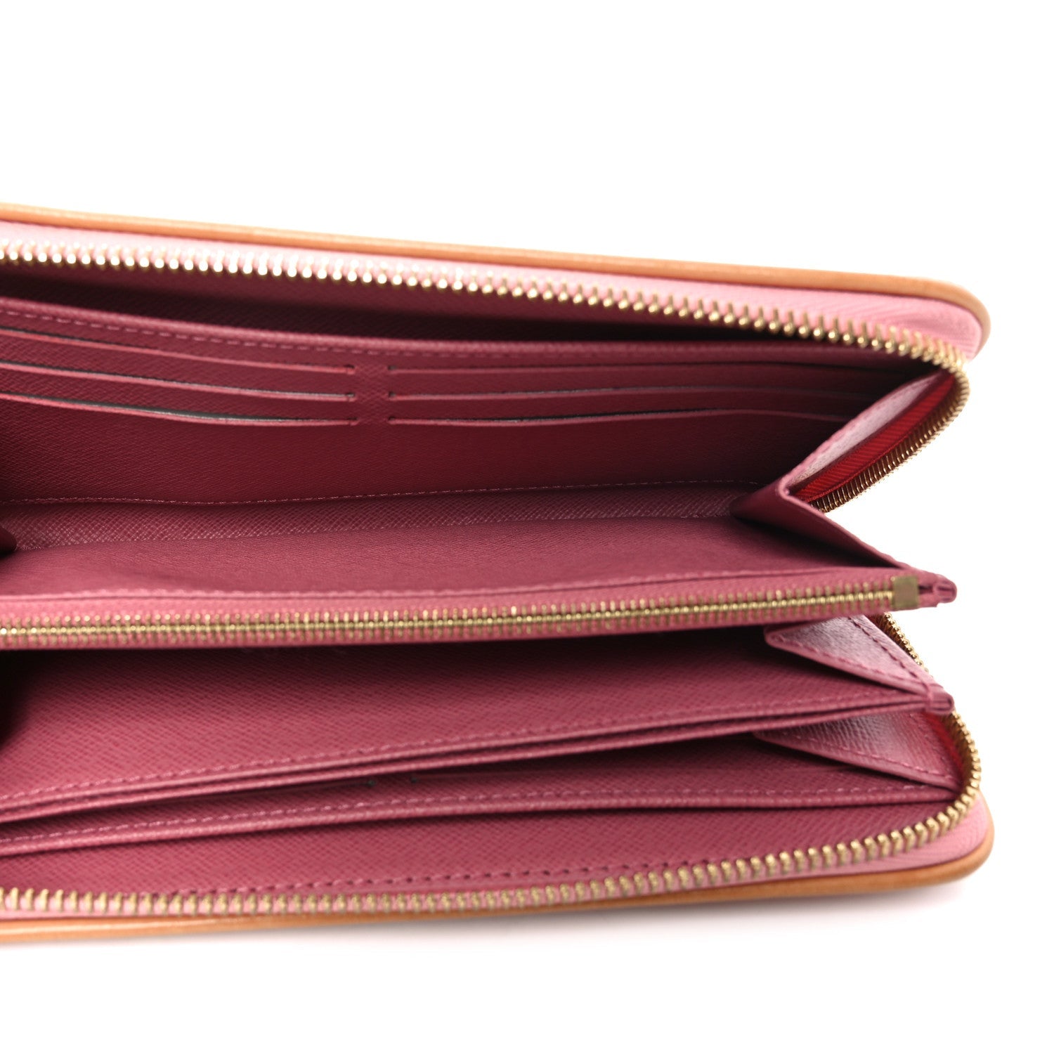 Denim Monogram Jacquard Zippy Wallet Pink
