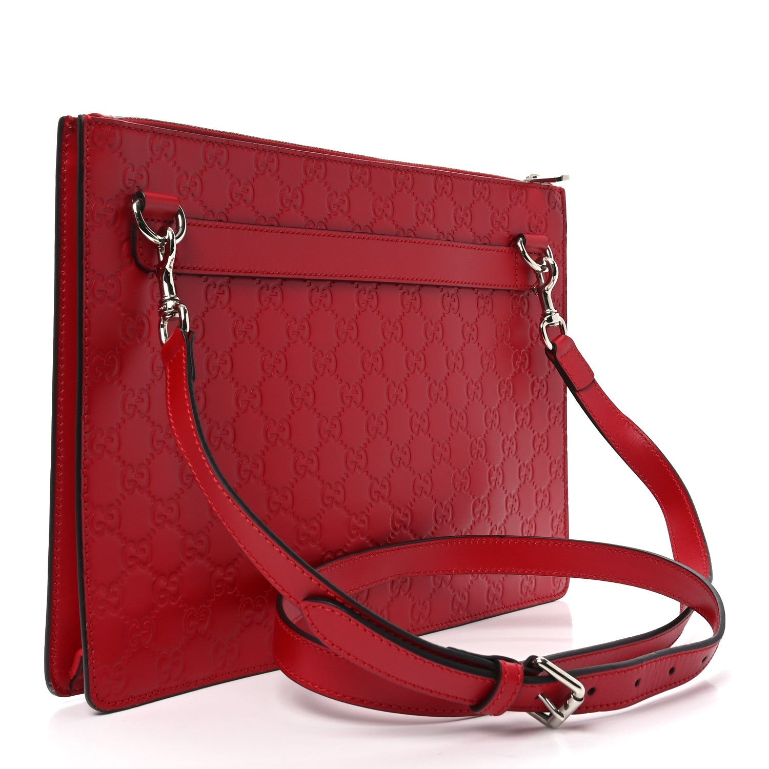 Guccissima Signature Messenger Bag Hibiscus Red