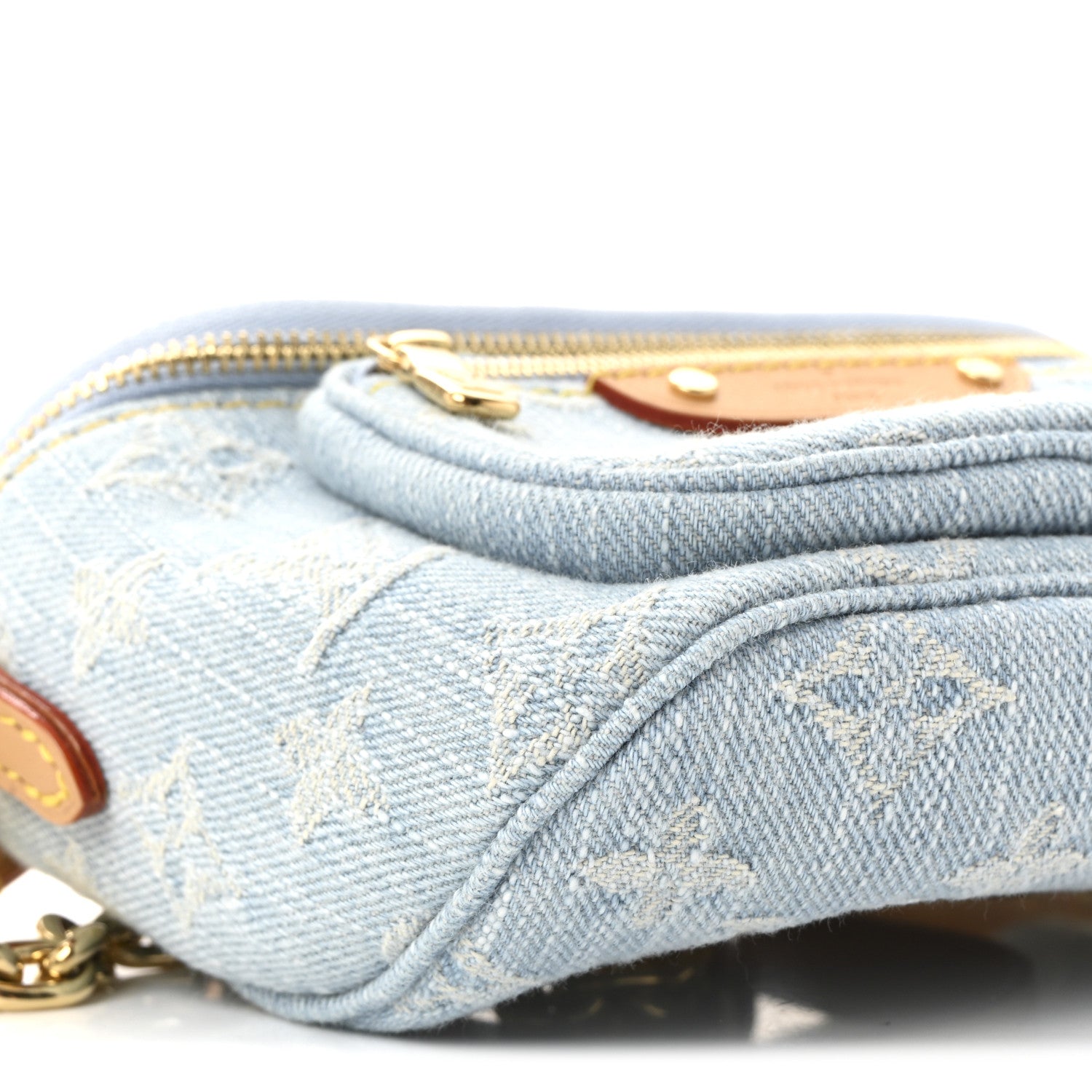 Monogram Denim Mini Bumbag Sky Blue