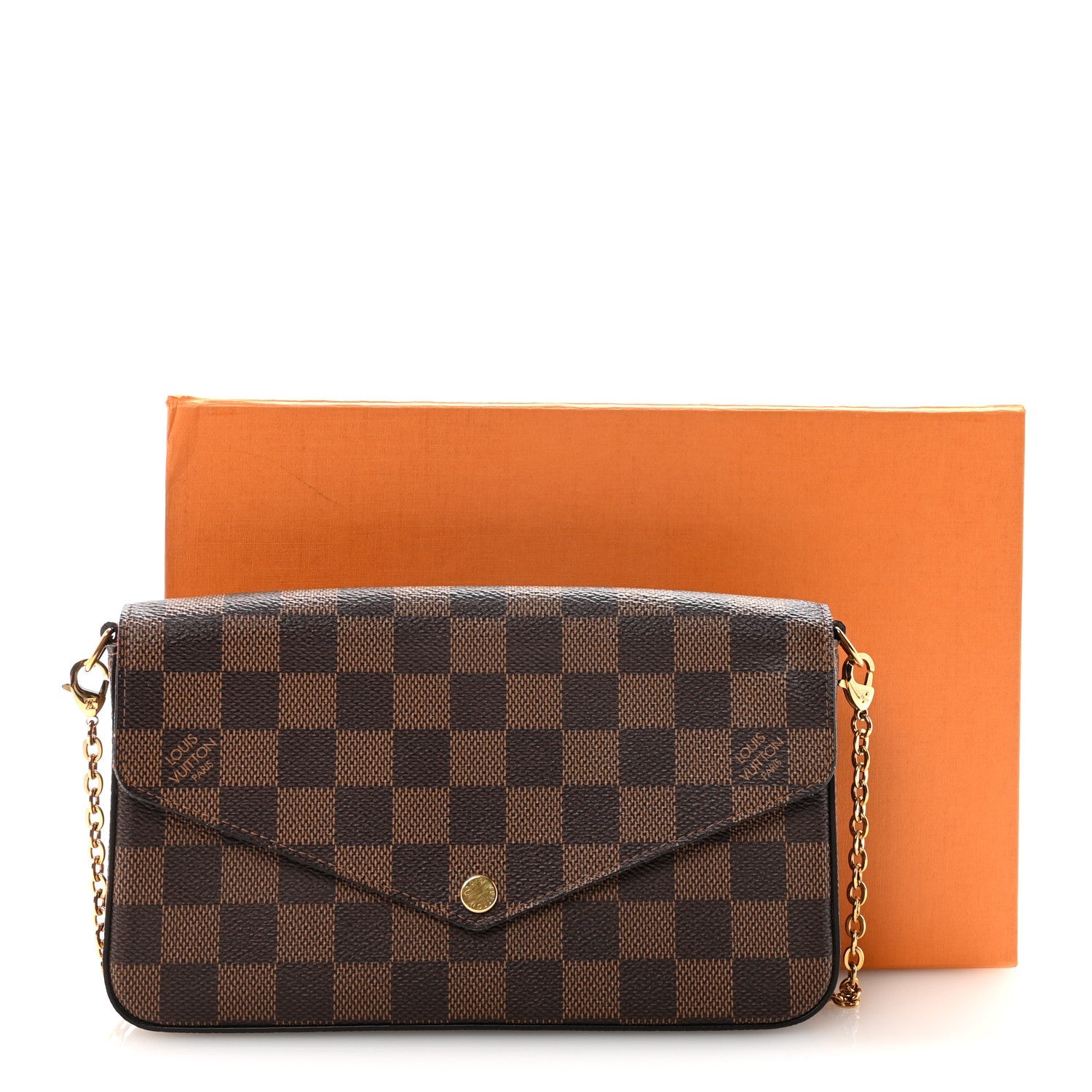 Damier Ebene Pochette Felicie Chain Wallet