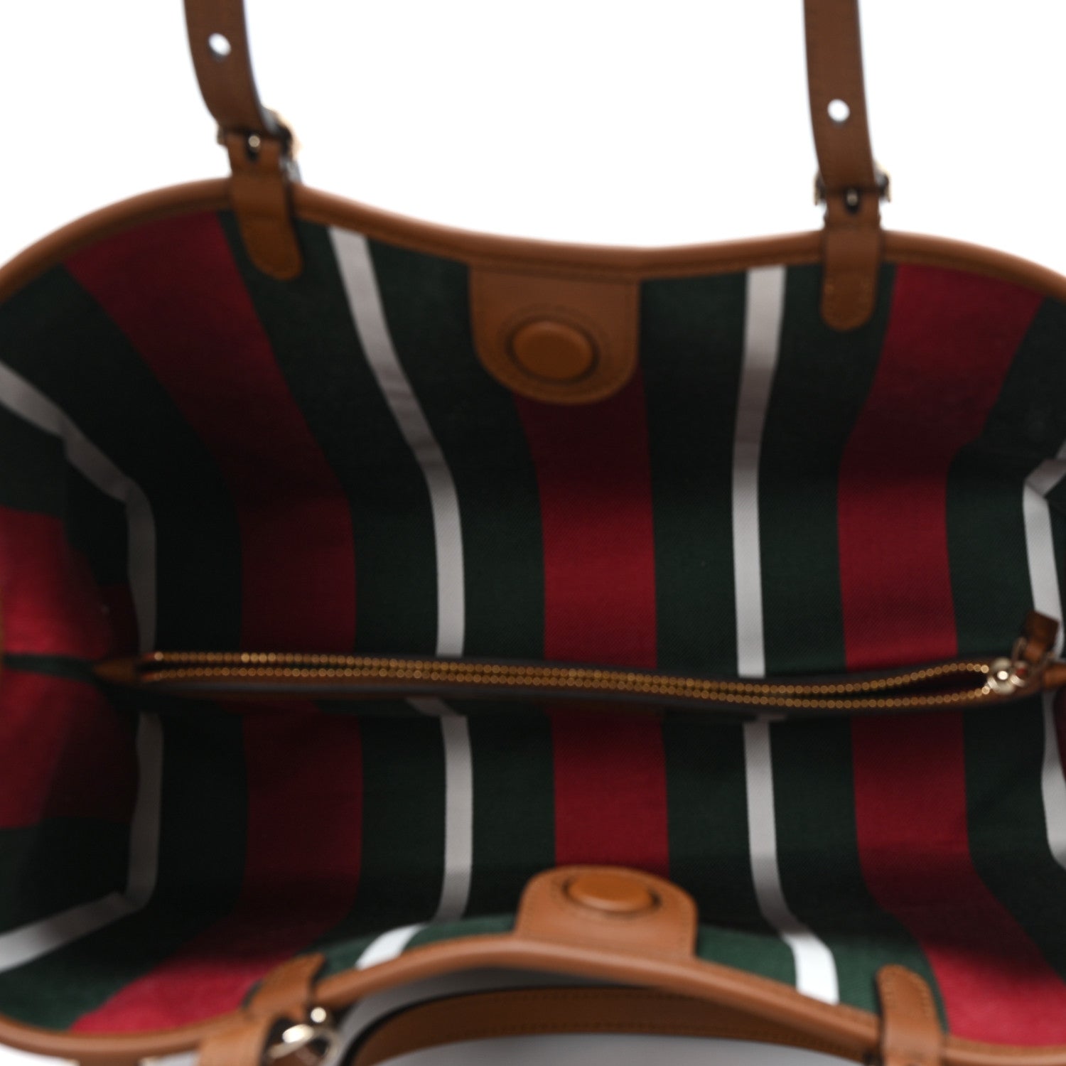 GG Supreme Monogram Emblem Medium Tote Bag Beige Dark Brown