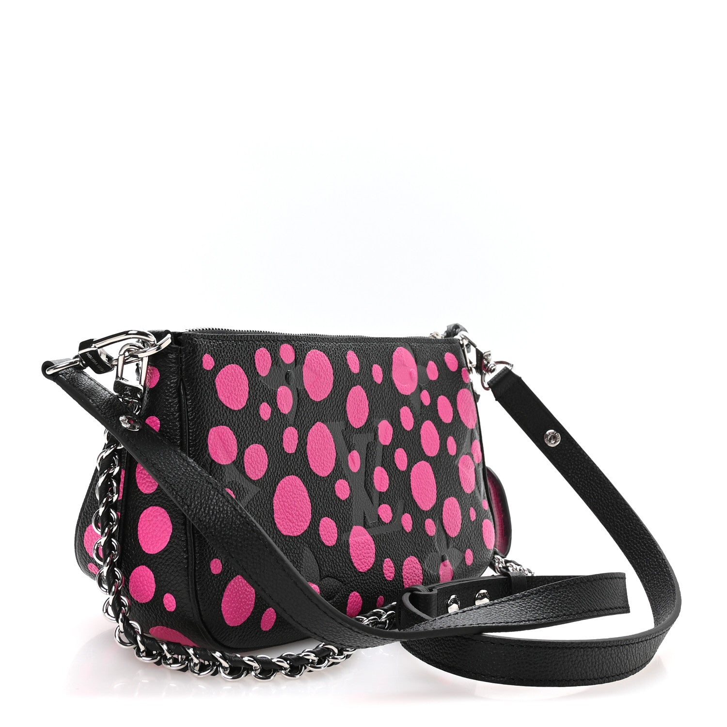LV X YK Empreinte Multi Pochette Accessories Black Fuchsia