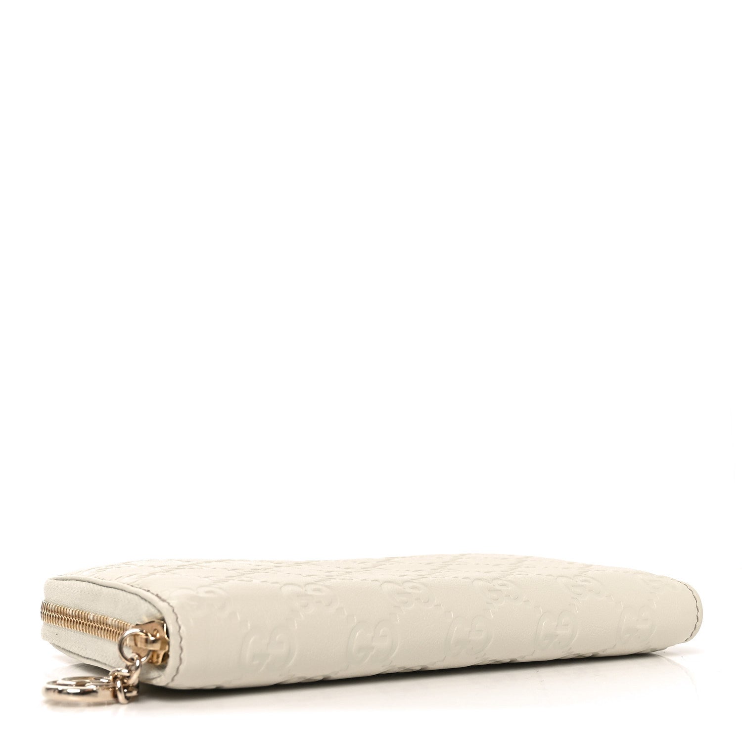 Guccissima GG Pierce Zip Around Wallet White