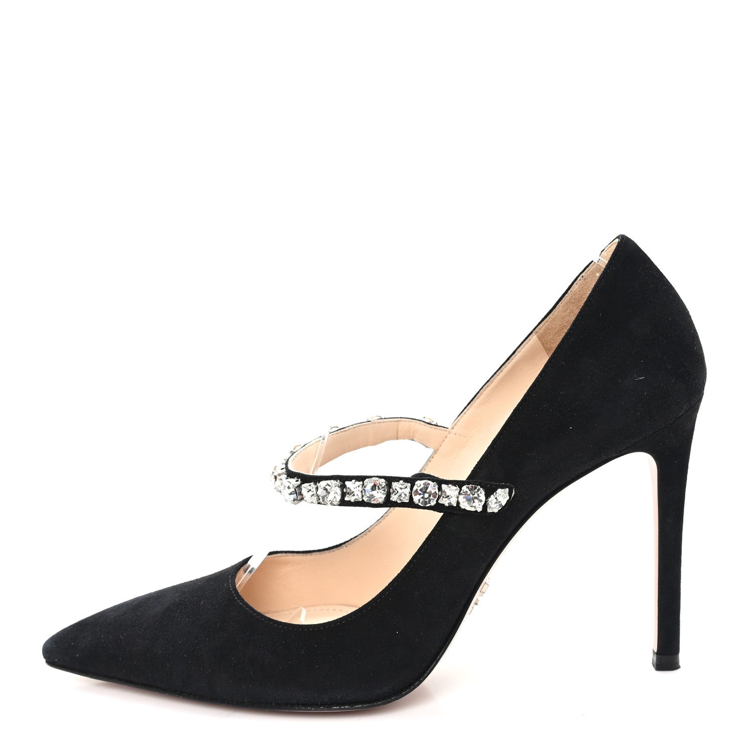 Camoscio Crystal Pumps 37 Black
