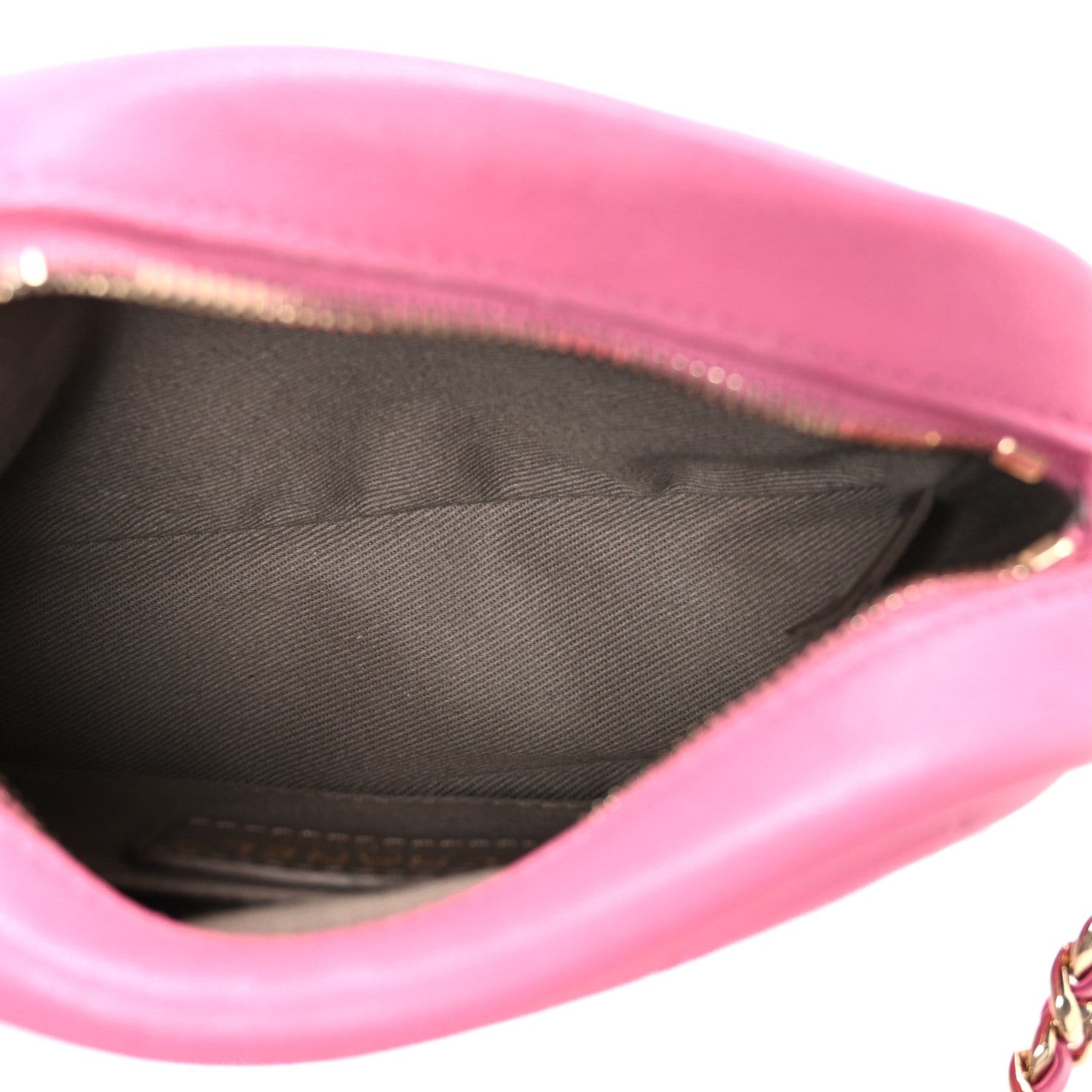 Goatskin Quilted Small Casual Trip Camera Case Dark Pink