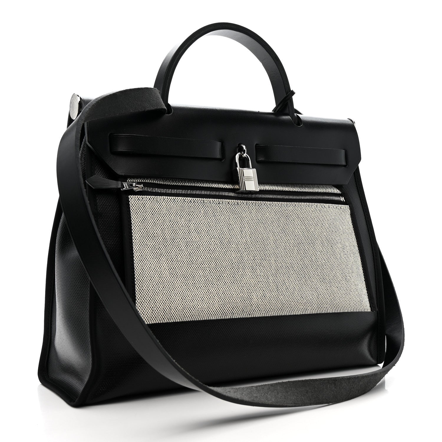 Toile H Berline Vache Hunter Herbag Zip PM 31 Black Ecru