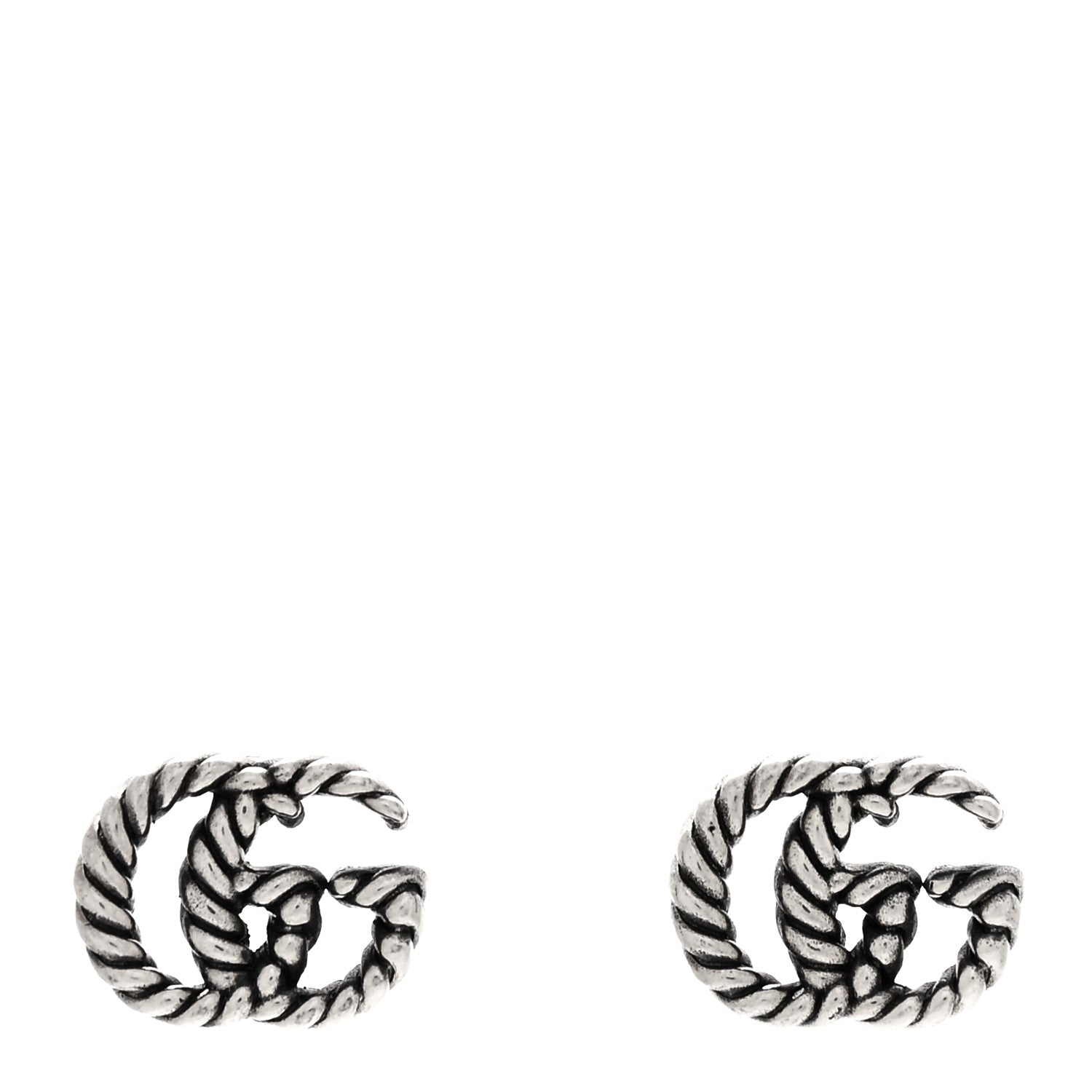 Sterling Silver Torchon Double G Earrings