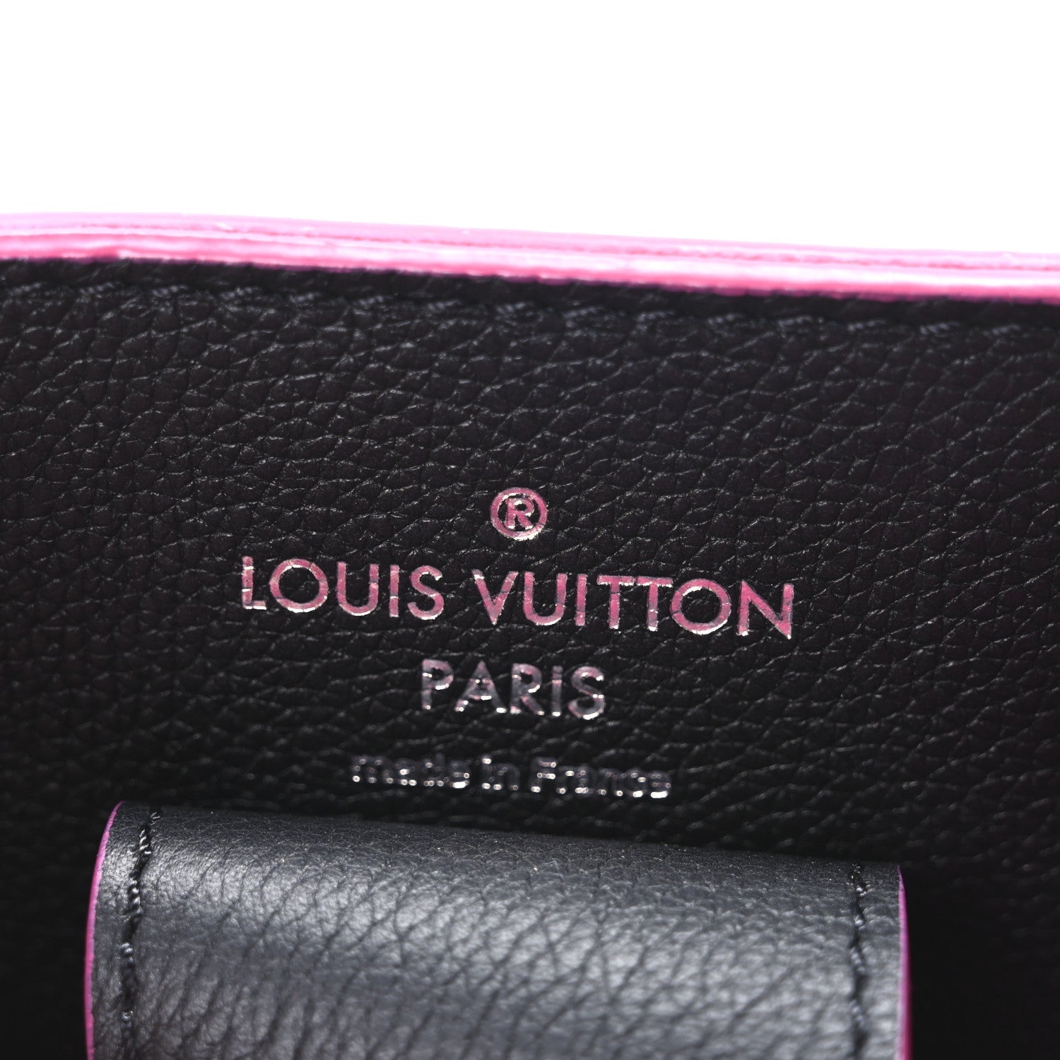 Calfskin Lockme Bucket Black