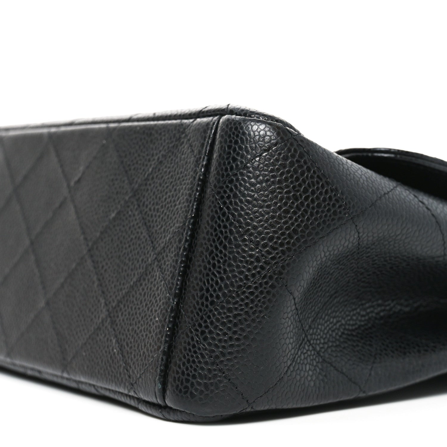 Caviar Quilted Maxi Double Flap Black