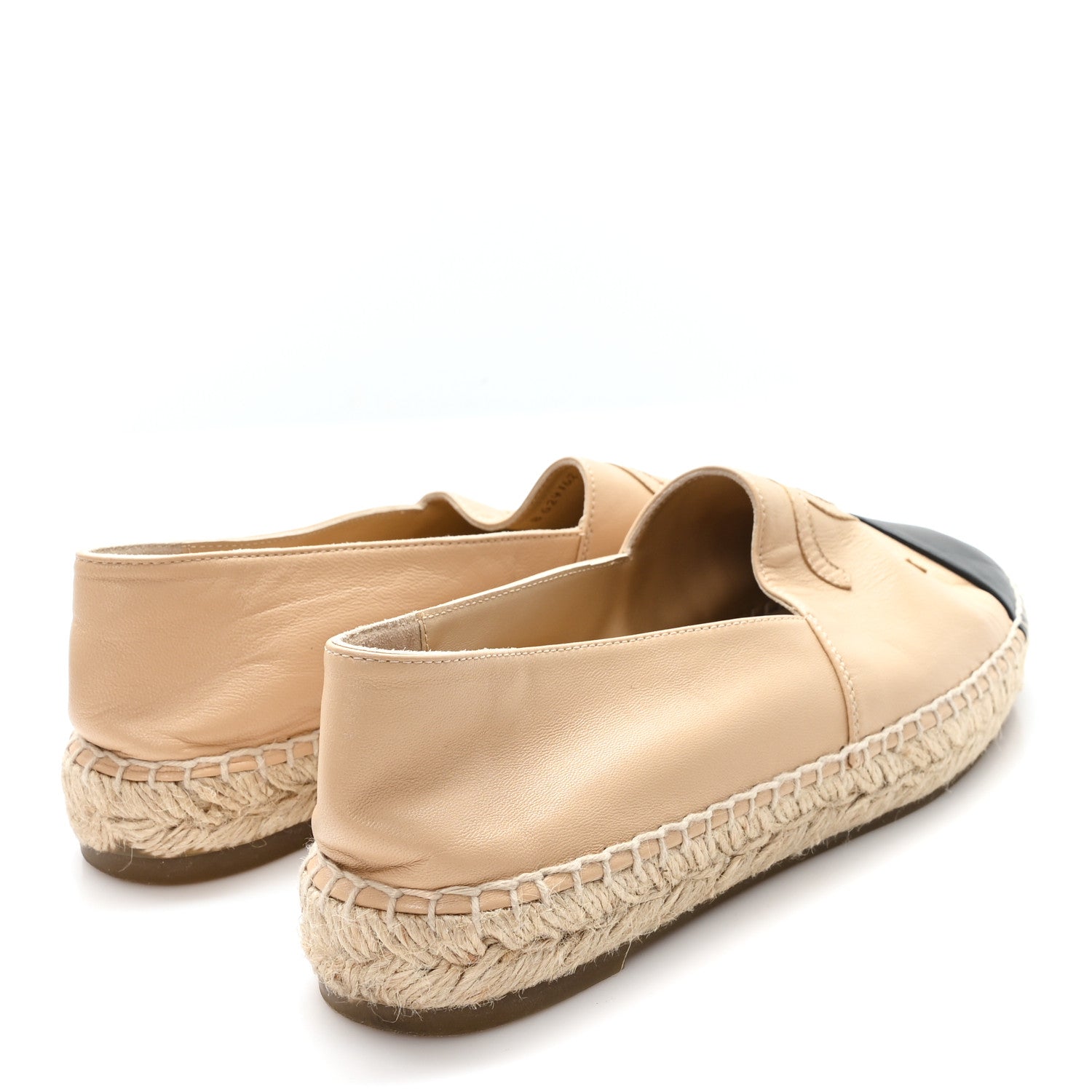 Lambskin CC Espadrilles 39 Beige Black