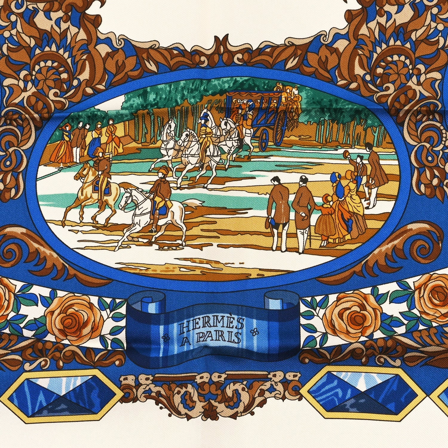 Silk L'entente Cordiale Scarf 90