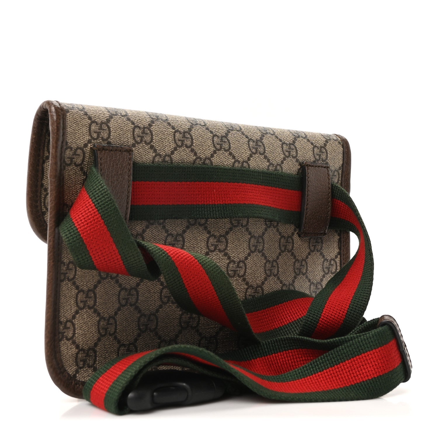 GG Supreme Monogram Neo Vintage Web Belt Bag Brown