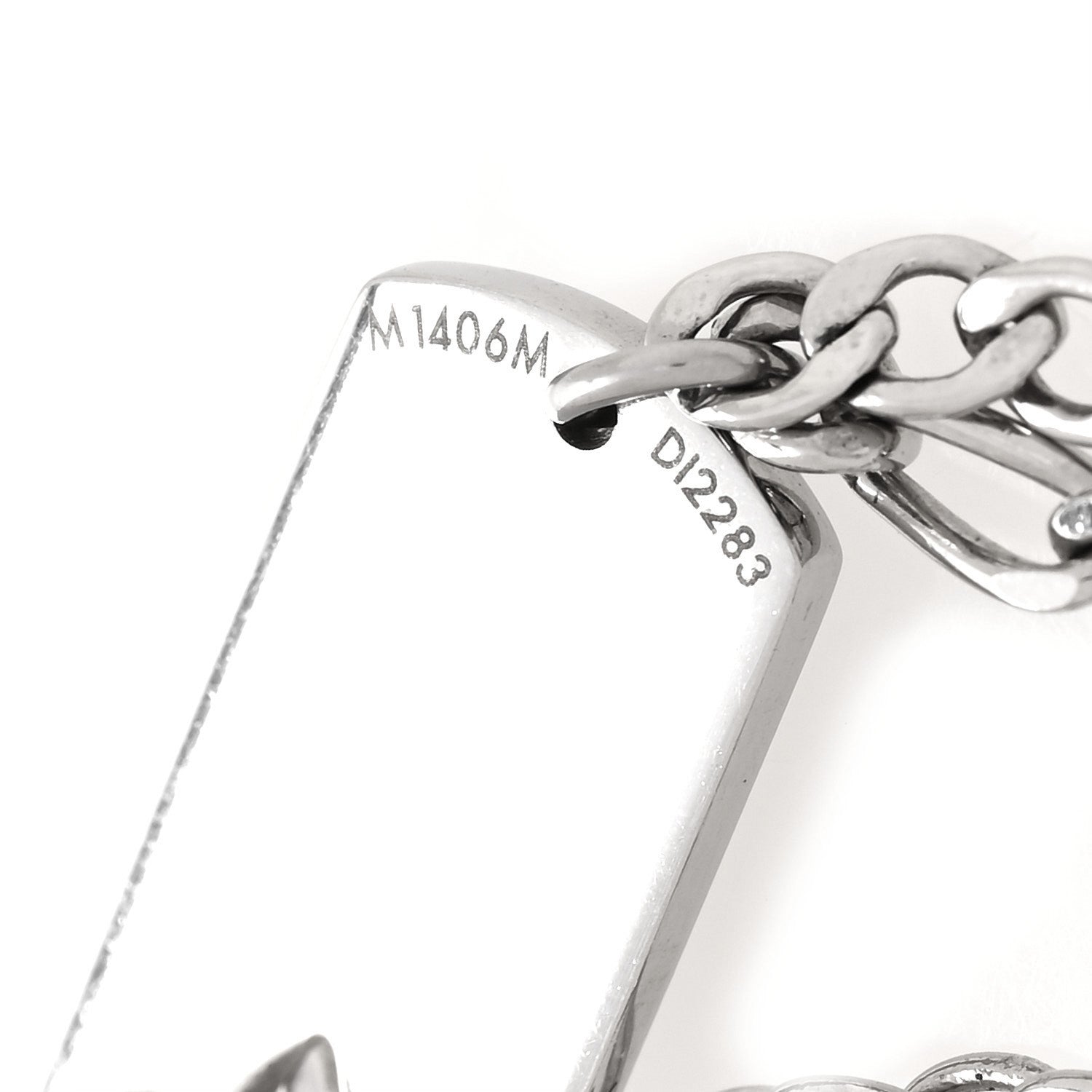 Monogram LV Double Chain Bracelet Silver
