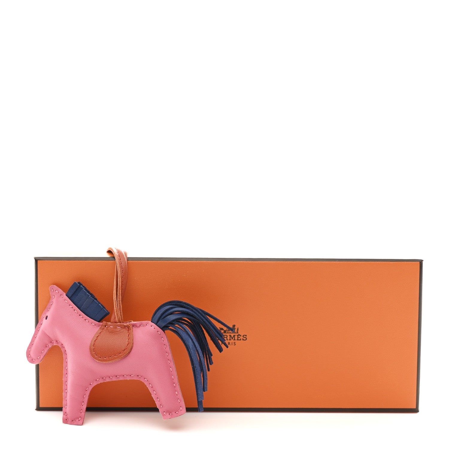 Milo Lambskin Grigri Rodeo Bag Charm PM Rose Azalee Cornaline Bleu De Malte