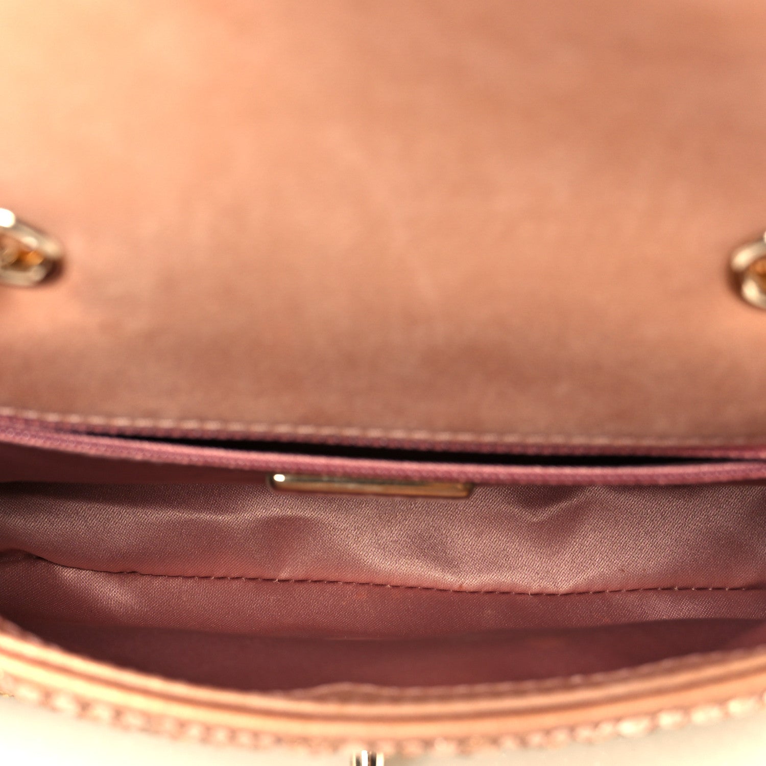Suede Calfskin Crystal Mini Flap Pink Golden