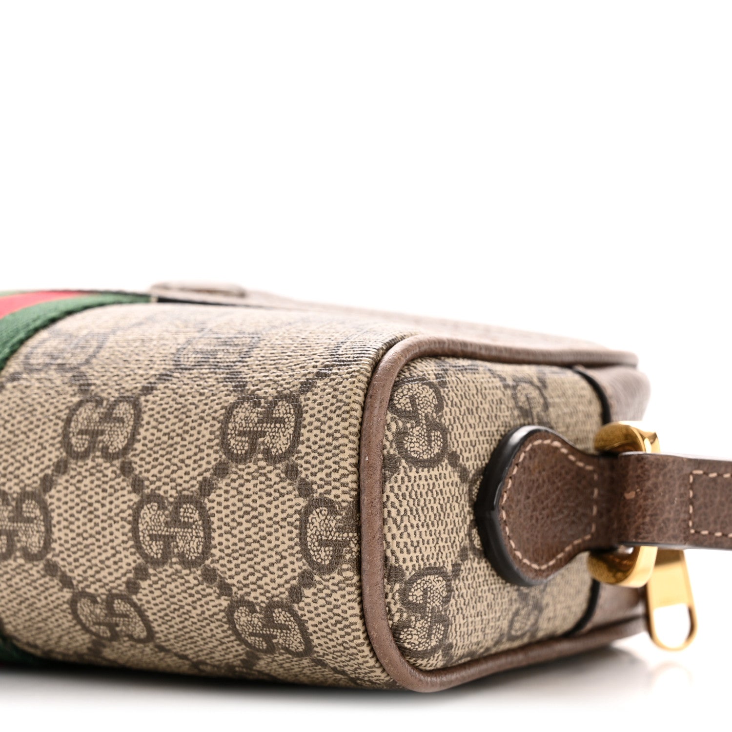 GG Supreme Monogram Web Mini Ophidia Shoulder Bag Brown
