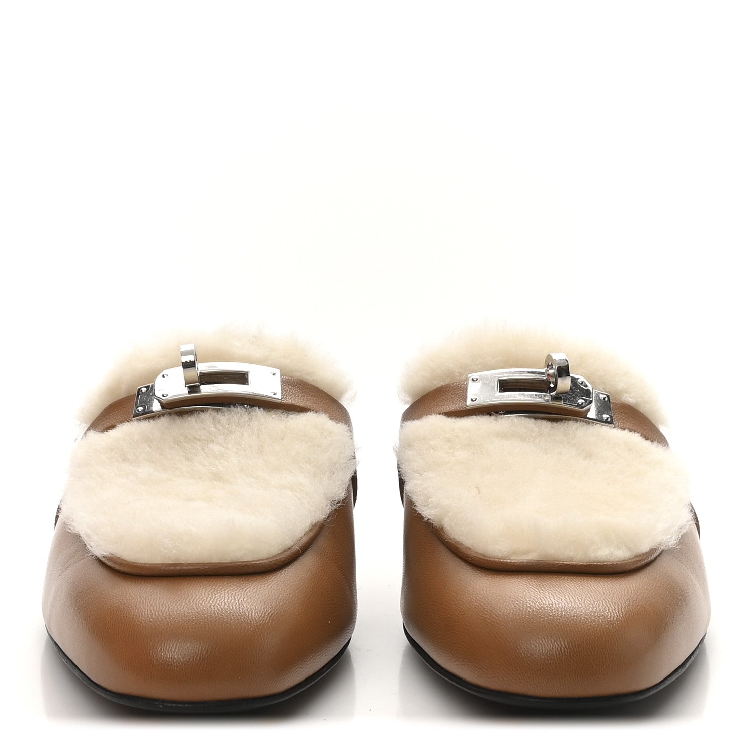 Goatskin Shearling Womens Oz Mules 38.5 Naturel Ecru