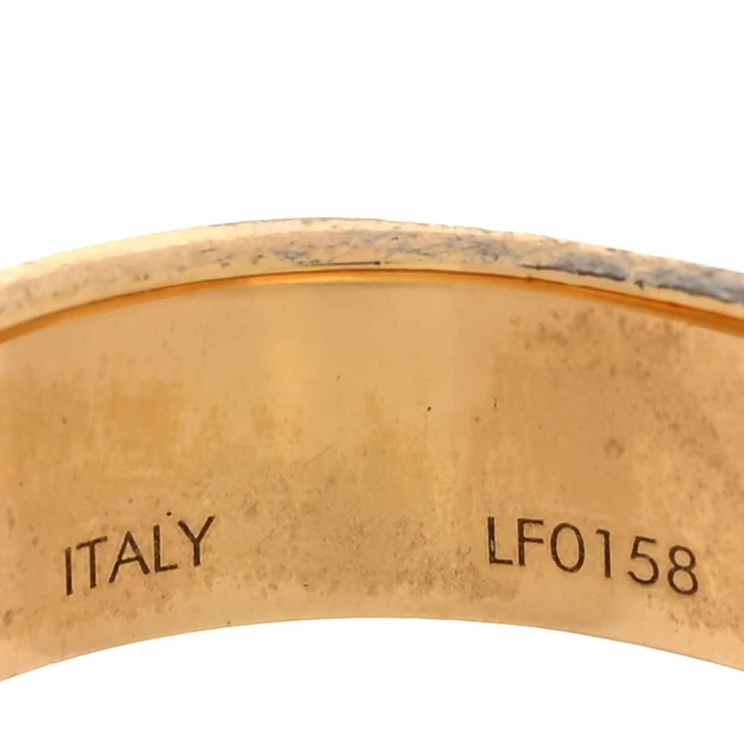 Brass Monogram Engraved Nanogram Ring S Gold