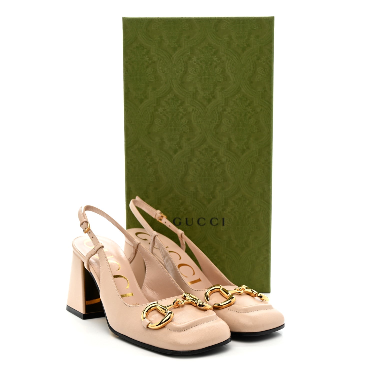 Malaga Kid Horsebit 75mm Slingback Pumps 35.5 Skin Rose