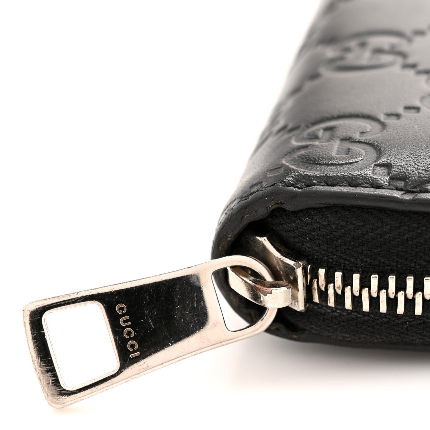 Guccissimma Signature Dorian Zip Around Wallet Black