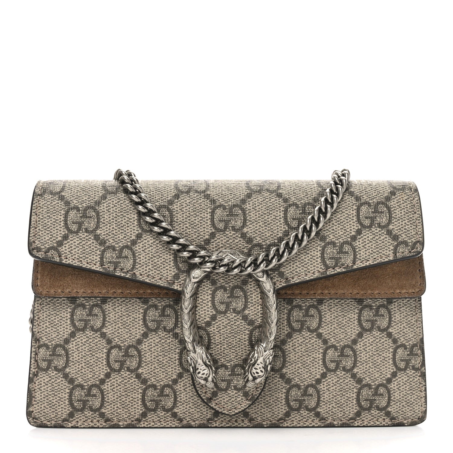 GG Supreme Monogram Super Mini Dionysus Shoulder Bag Taupe