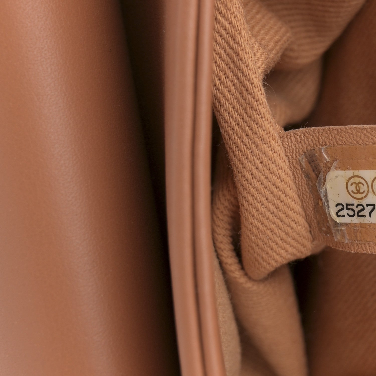 Calfskin Coco Eyelets Small Flap Bag Camel
