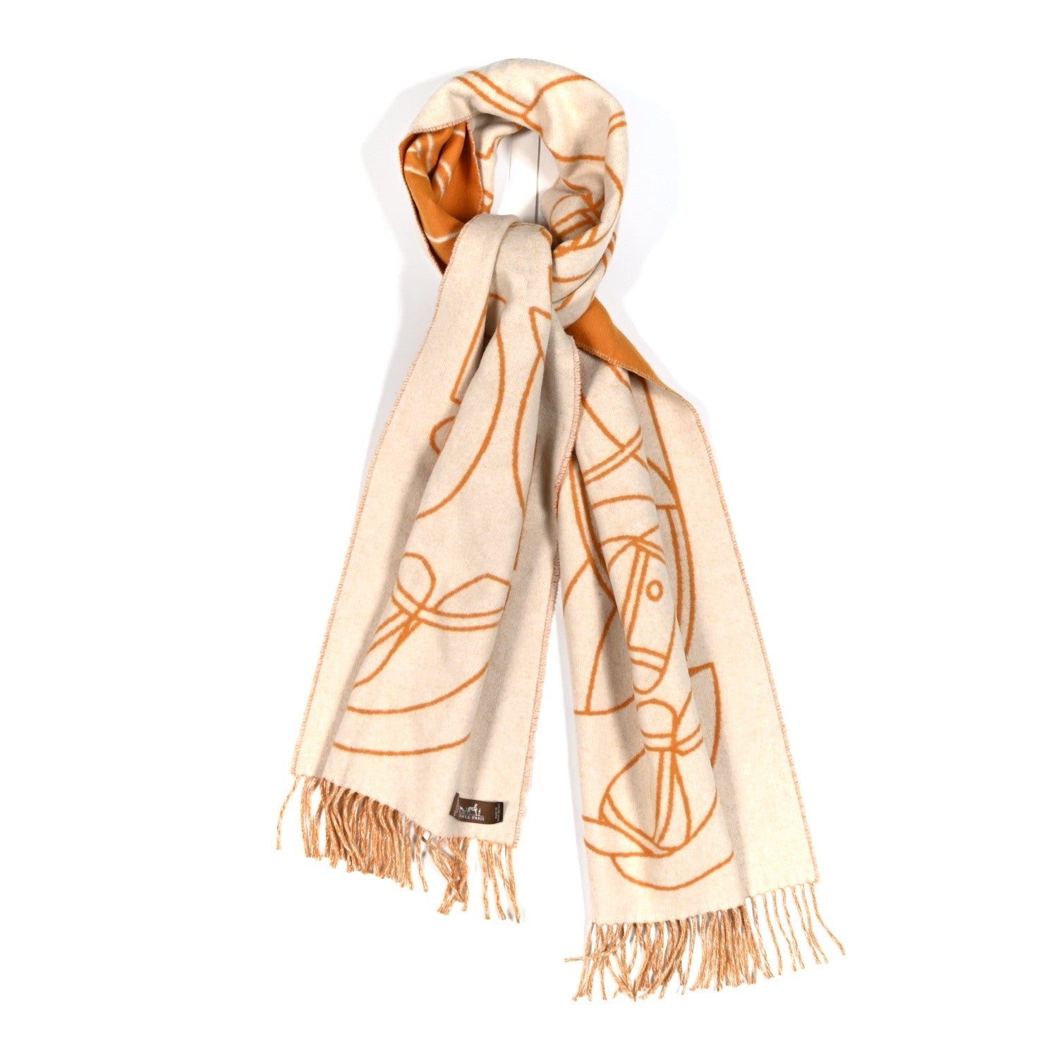 Cashmere Casaque Entrelacs Equestres Muffler