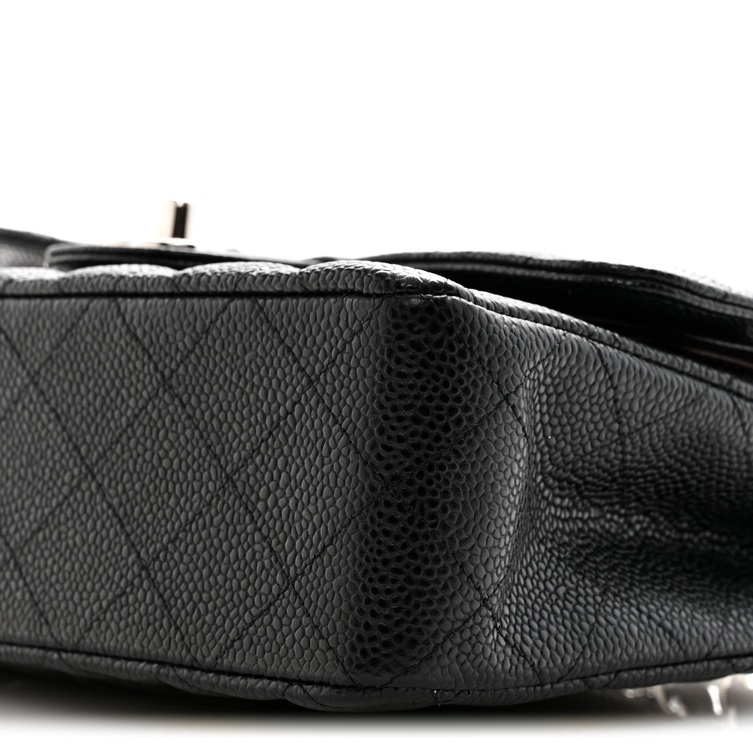 Caviar Quilted Small Double Flap Black