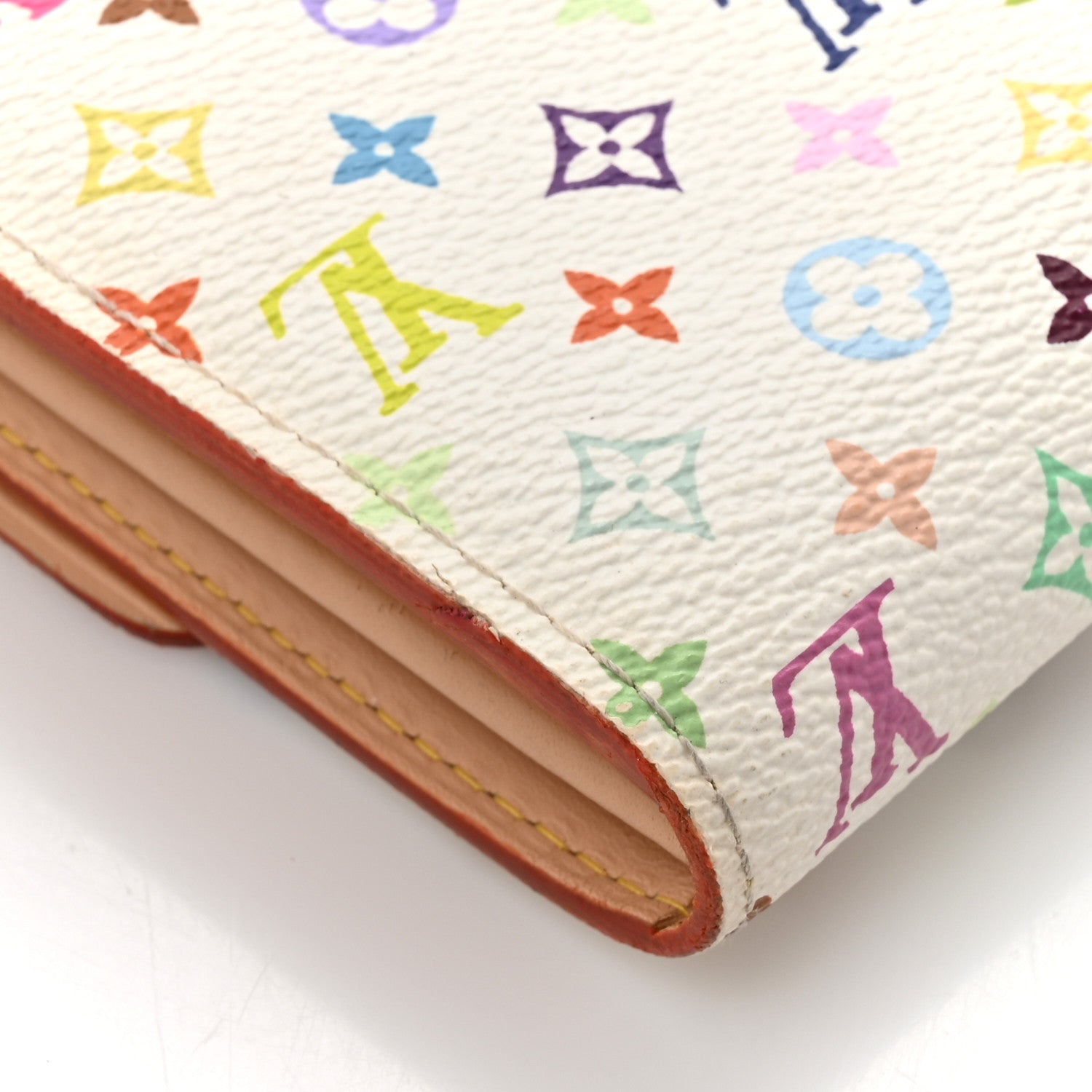 Monogram Multicolor Sarah Wallet White