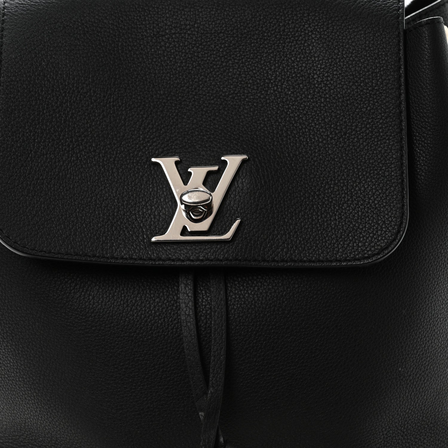 Calfskin Lockme Backpack Black