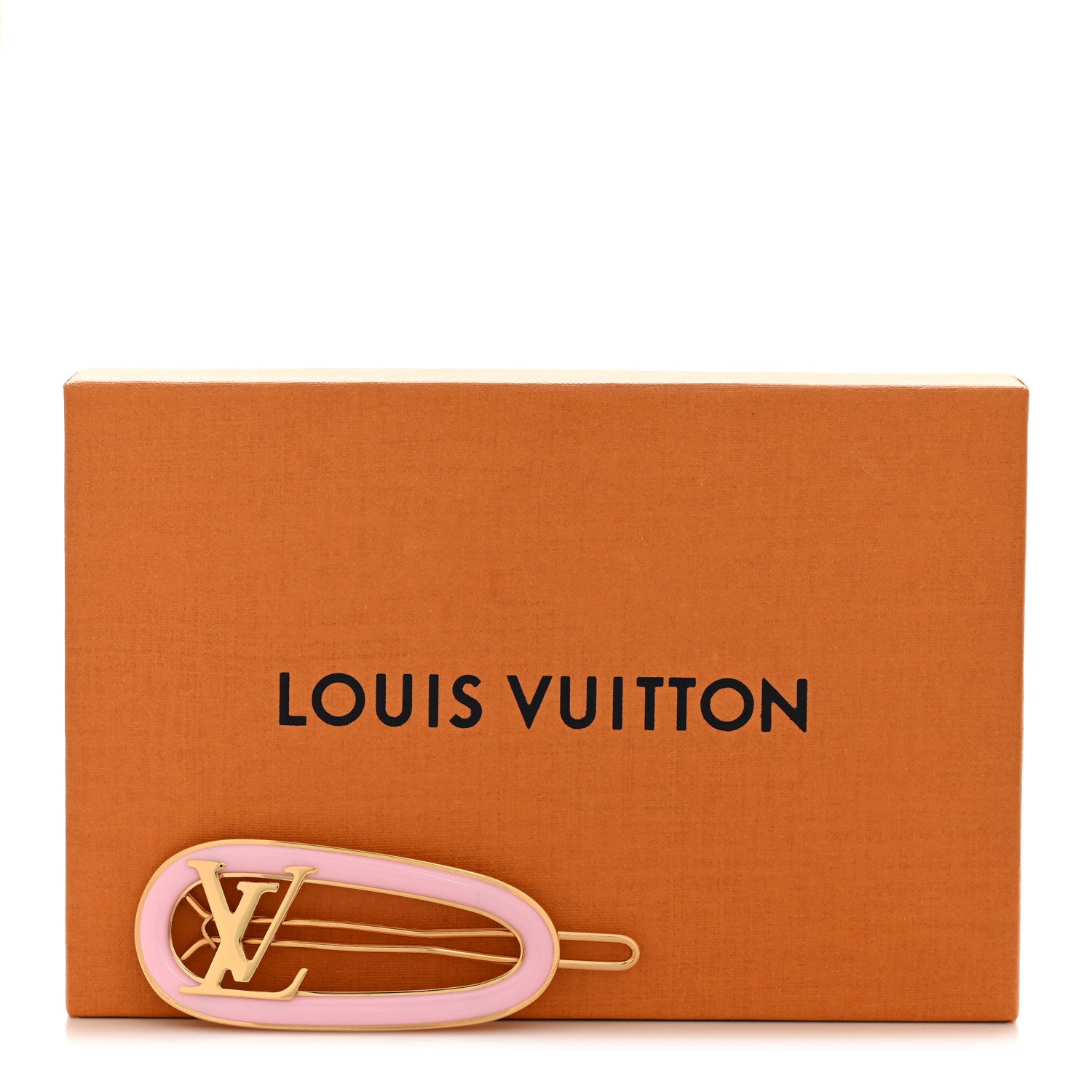 Monogram Metal Resin My LV Chain Hair Clip Pink
